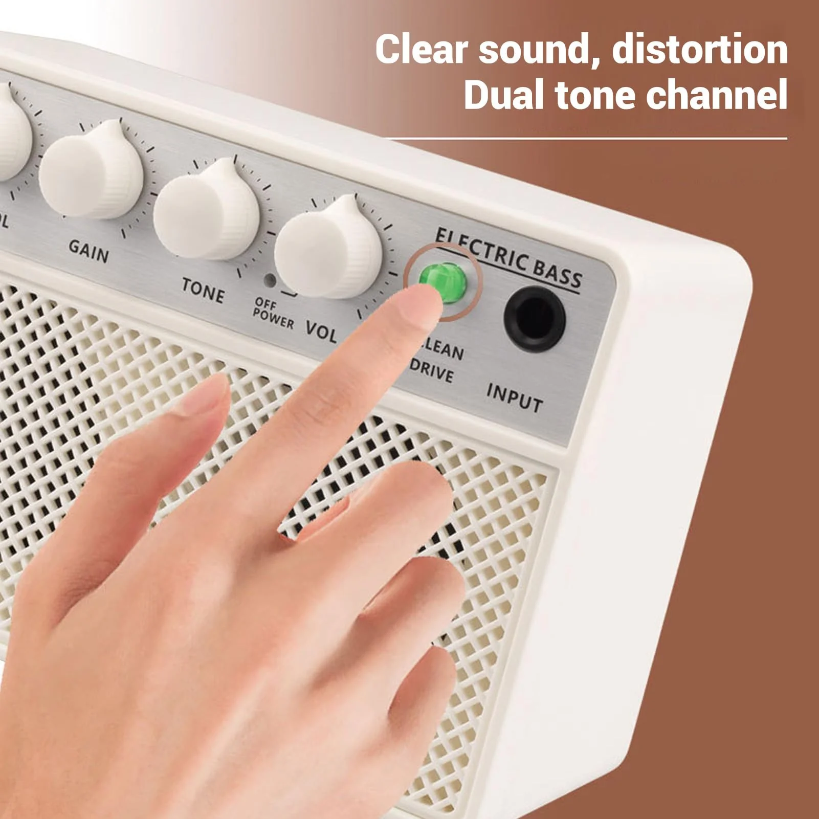 KOKKO KB-10 Bass Amplifier Portable Mini Bluetooth Audio 10W Mini Bass Amplifier Portable Rechargeable Bass Guitar Practice Amplifier - Image 4
