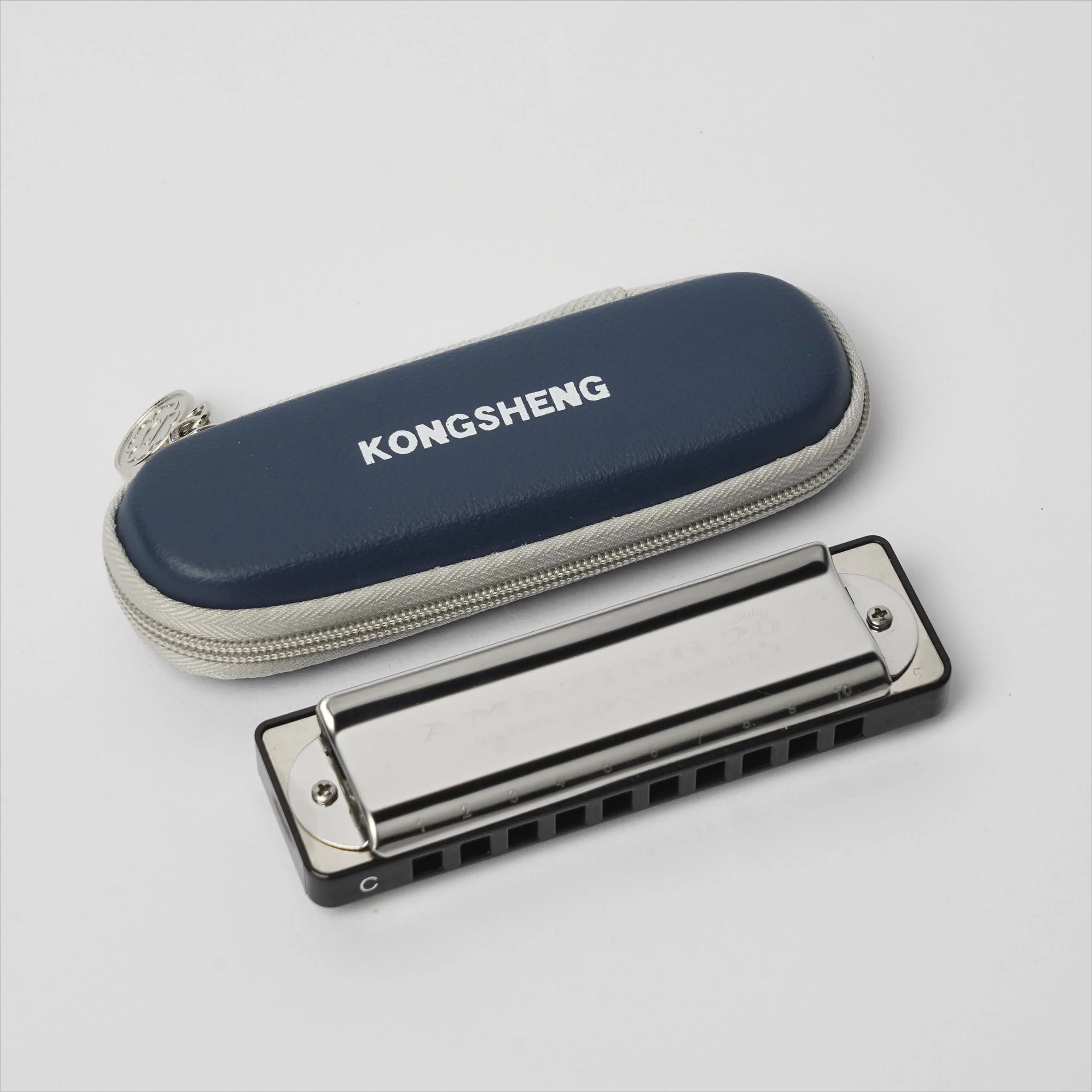 KONGSHENG New Amazing 20 10-Hole Diatonic Harmonica (C, Black) C