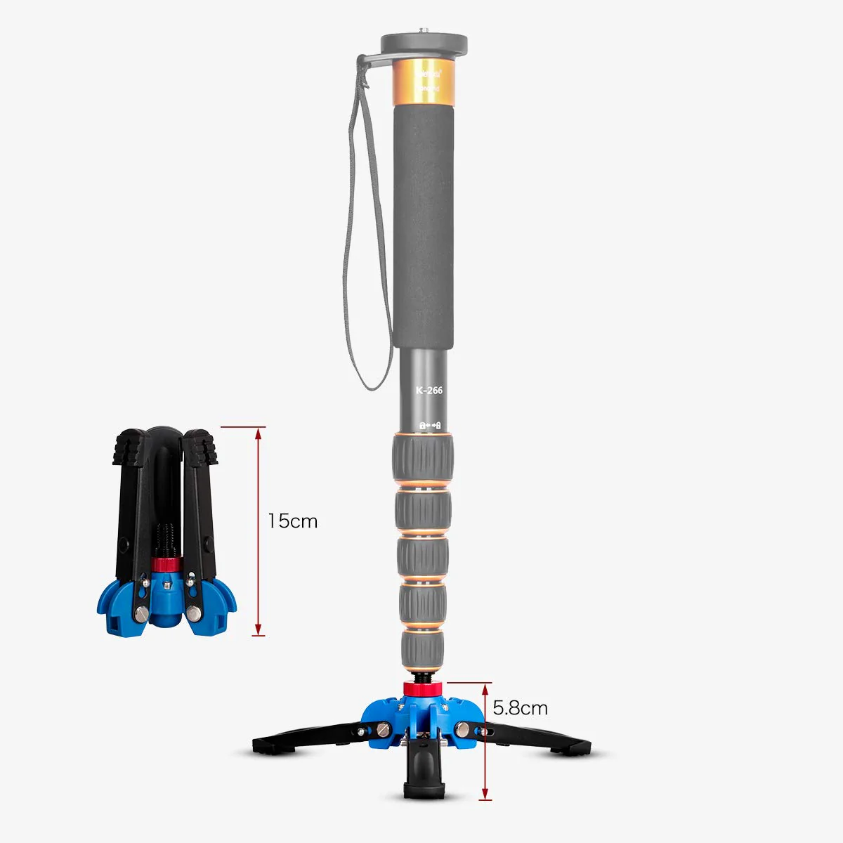 Koolehaoda Mini Tripod,Universal 3 Legs Monopod Base Stand Unipod Support with 3/8" Screw for Monopods Ballhead - A2 - Image 5