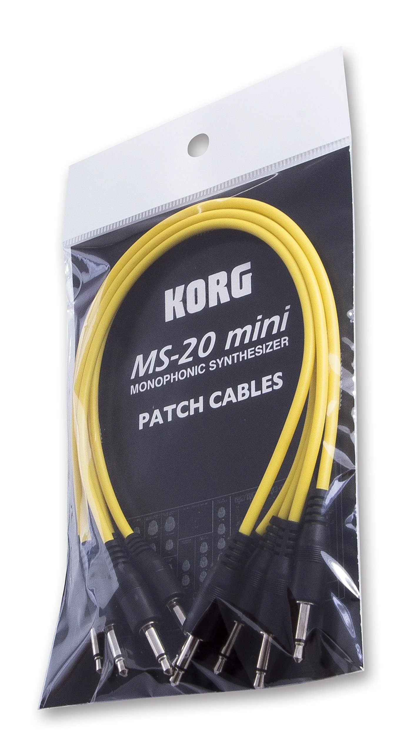 KORG MS-CABLE-YL Patch Cable Set, Pack of 5, Yellow - Image 2