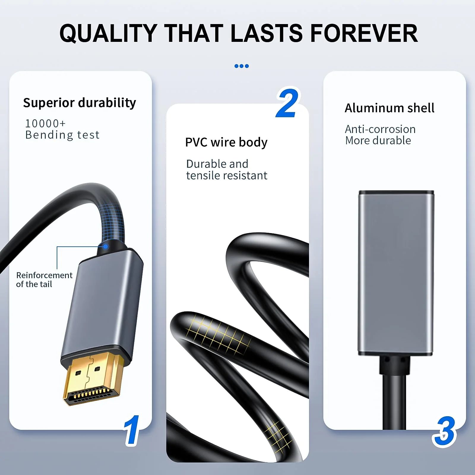 Kumiho HDMI to DisplayPort Adapter 4K60Hz High Speed HDMI Male to Display Port Female Converter Cable for PC Graphics Card Laptop PS5/4(Non-Bidirectional) 0.75FT HDMI M to DP F(No power cord required) - Image 3