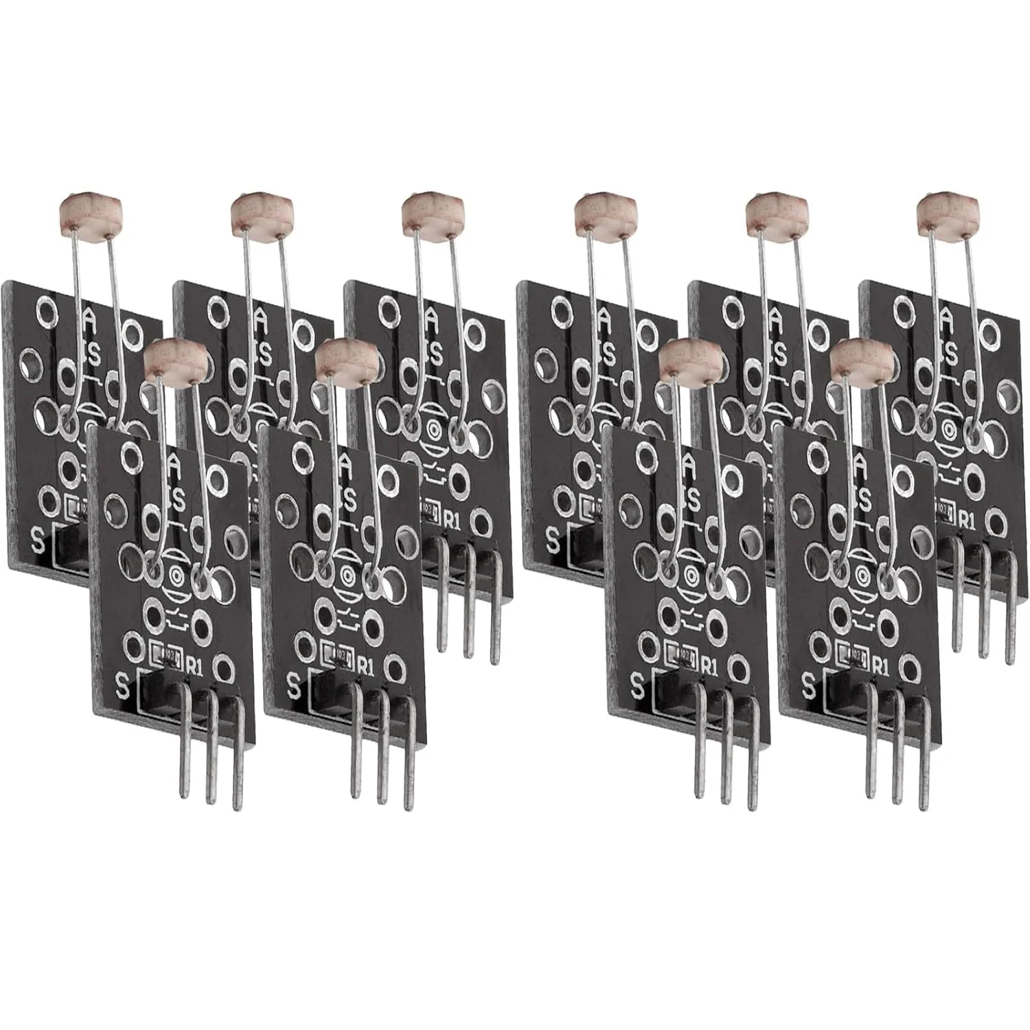 KY-018 LDR Light Sensor Module with Output with Photoresistor Brightness Sensor Photo Wall Level Module Brightness Sensor Pack of 10