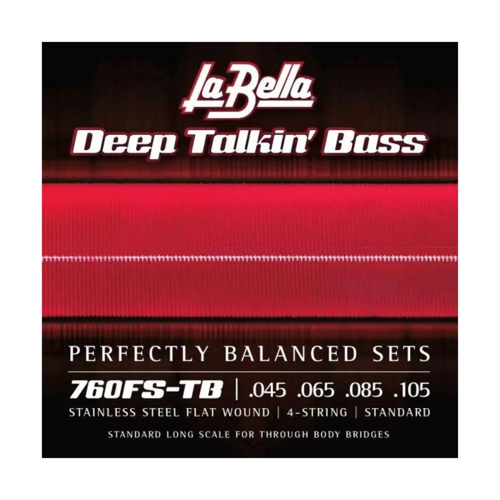 La Bella 760FS-TB Deep Talkin' Bass Stainless Steel Flat Wound- Standard Long Scale Through Body Bass Guitar String 45-105 - Image 2