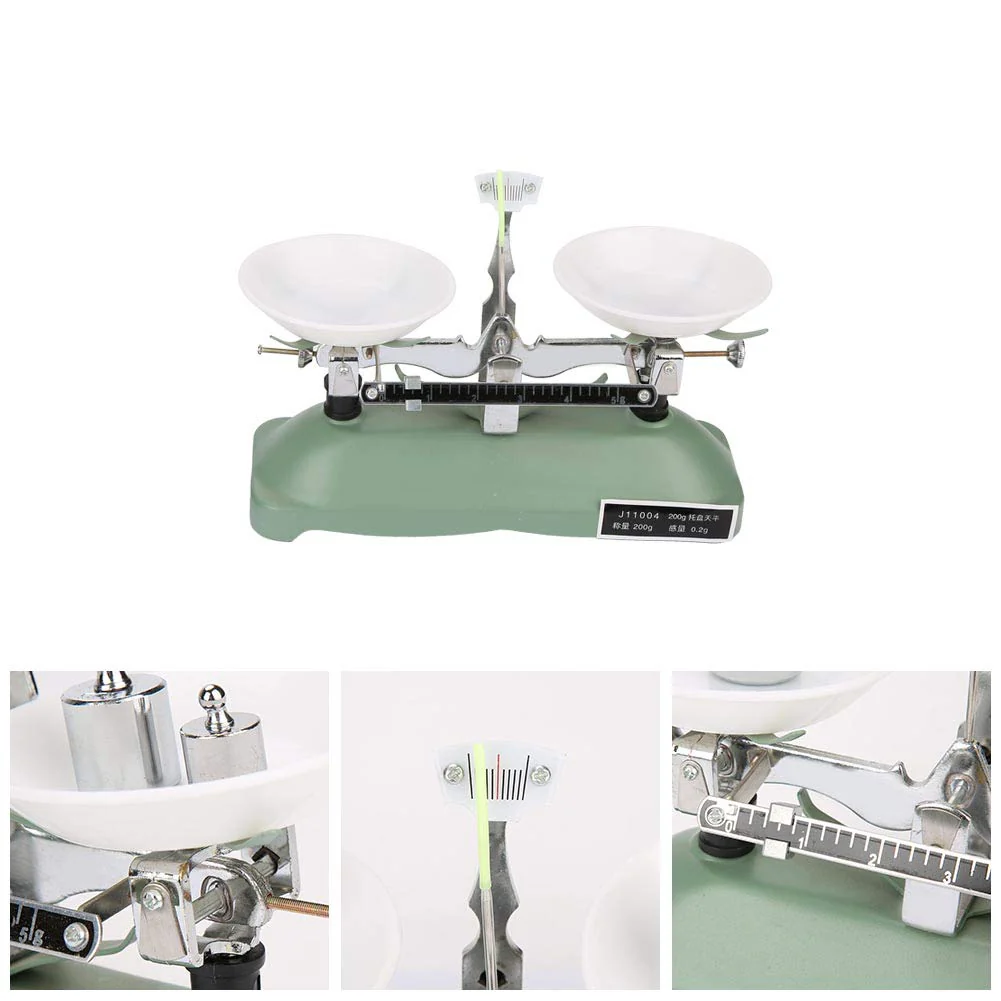 Laboratory Mechanical Balance Scale, 200g/0.2g Mechanical Tray Balance Scale with Weights, Chemical Physics Laboratory Teaching Aid, Precision Weight Measurement - Image 4