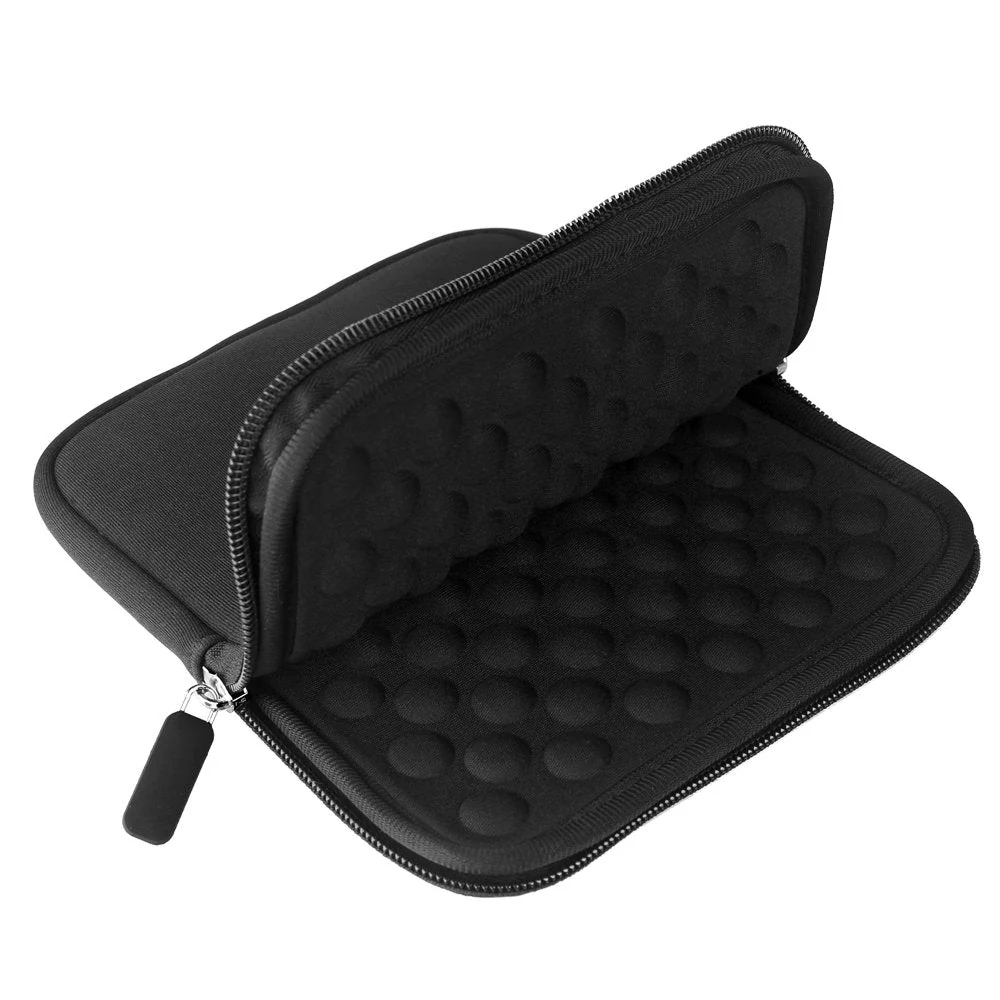 Lacdo Shockproof External CD DVD Hard Drive Sleeve Storage Pouch Bag for Burner Player Writer Blu-Ray BlueFire/Asus/LG/Dell/Asus/Pioneer/HP/VersionTech Neoprene Portable Protective Carrying Case,Black Black - Image 2