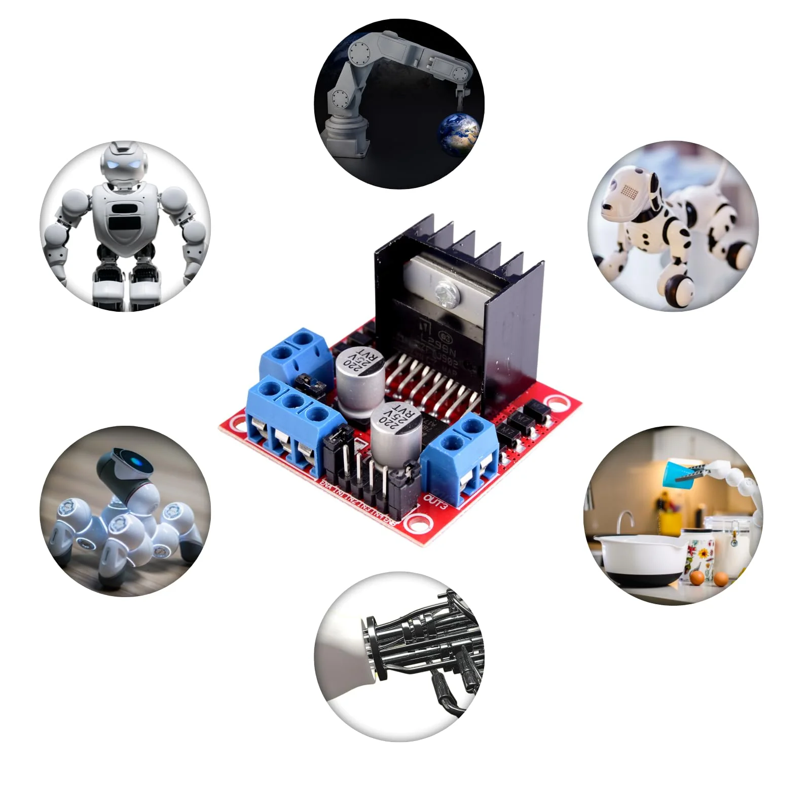 LAOMAO L298N Motor Driver Board Module DC Stepper Motor Robot Smart Car - Image 6