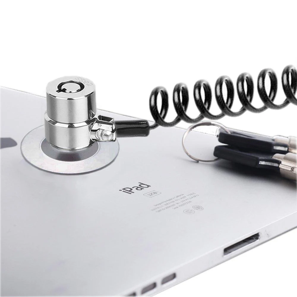 Laptop Lock Cable Lock Computer Lock Hardware Security Cable Lock Anti Theft Lock for Laptop, MacBook, iPad, Tablets Spring key lock + silver lock slot