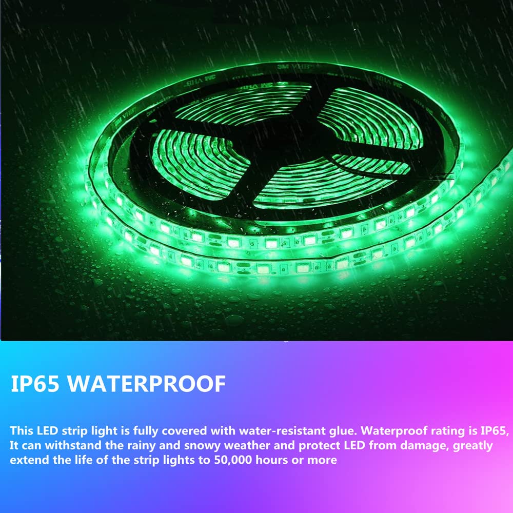 LED Boat Strip Lights, 32.8FT Marine Pontoon Led Lights, Waterproof Boat Interior Light, Under Gunnel Lights, Boat Deck Light, Night Fishing Lights, Good for Pontoon Bass Fishing Yacht Kayak (Green) Green - Image 6