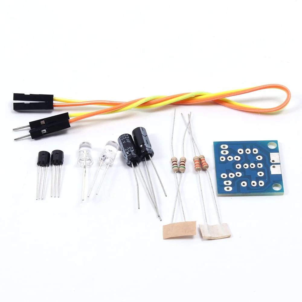 LED Flash Light Kit, DIY Kit DC 3V-14V 5MM LED Simple Flash Light Simple Flash Switch Production Suite