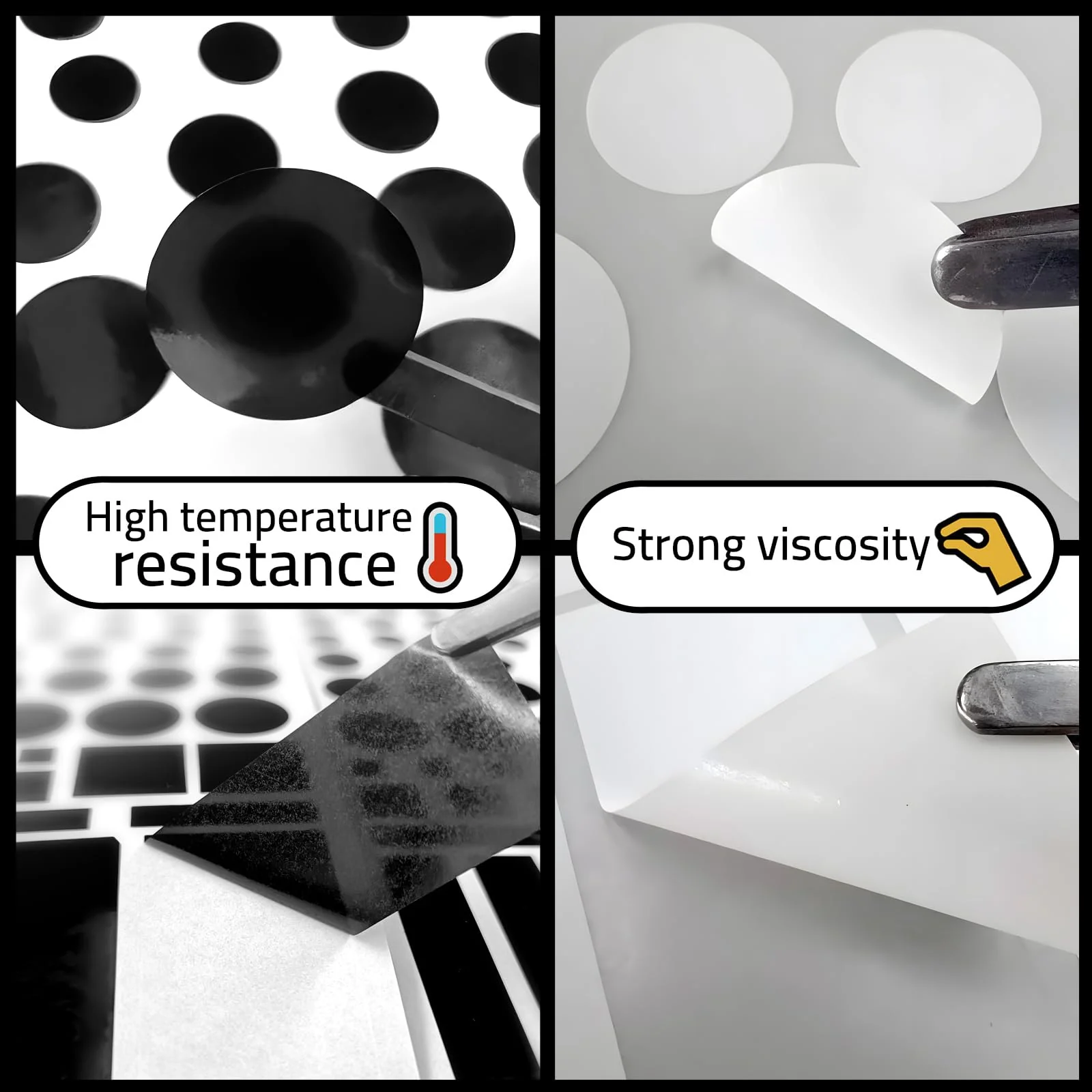 LED Light Blocking Stickers,Light Blackout Stickers,2 Sheets Cover White and Black,Blackout Stickers for Electronic, LED Covers,Block 100% of LED Lights (Cut-100% Blocking White and Black) Cut--100%shading White and Black - Image 8