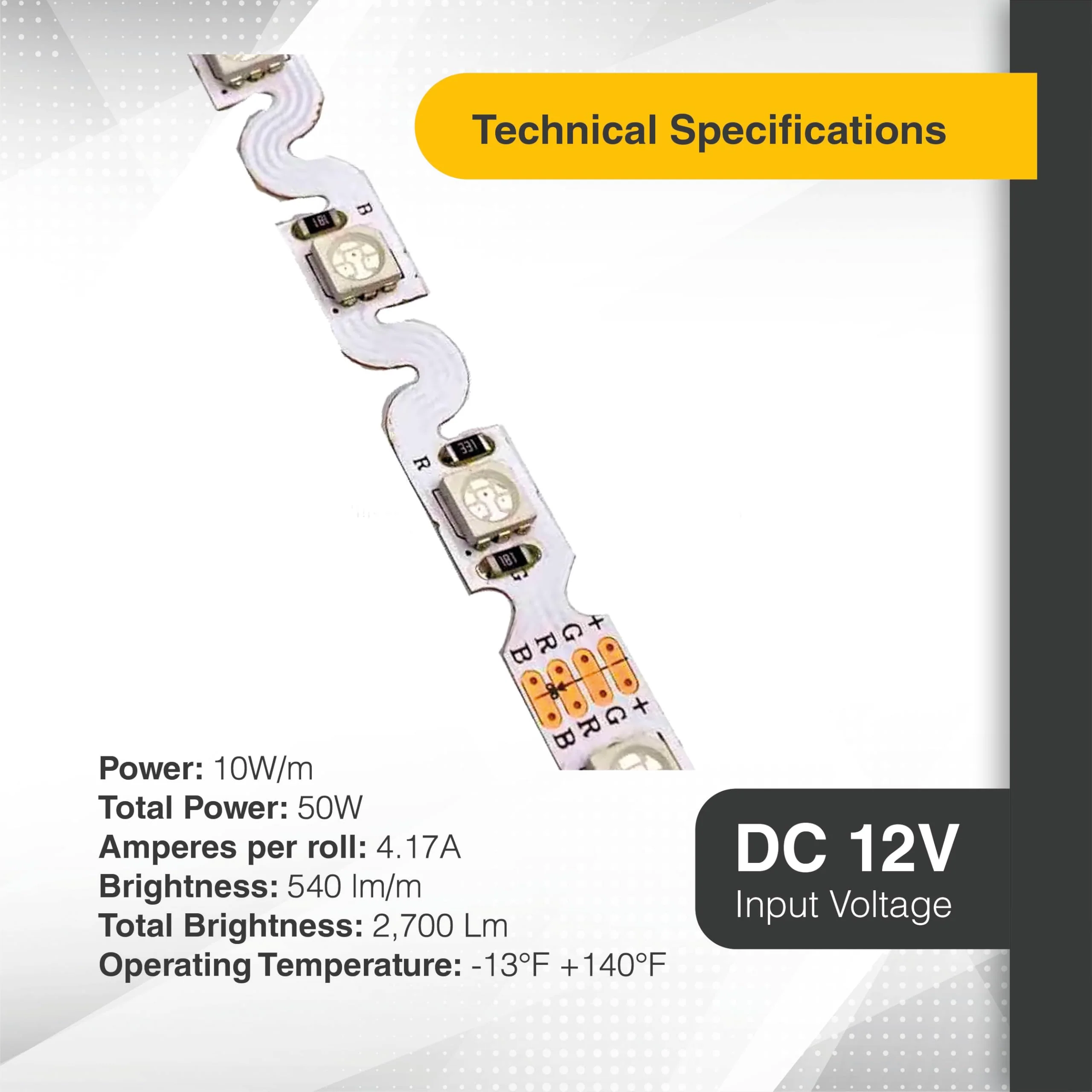 LED Lighting 12V 16.4ft UL 5050 SMD Zig-Zag LED Strip Lights Dimmable 660lm/m 6.2W/m 300 LEDs 60 LEDs/m IP33 Non-Waterproof. S Shape Angle Turning Capable (RGB) RGB (Red, Green, Blue) - Image 5