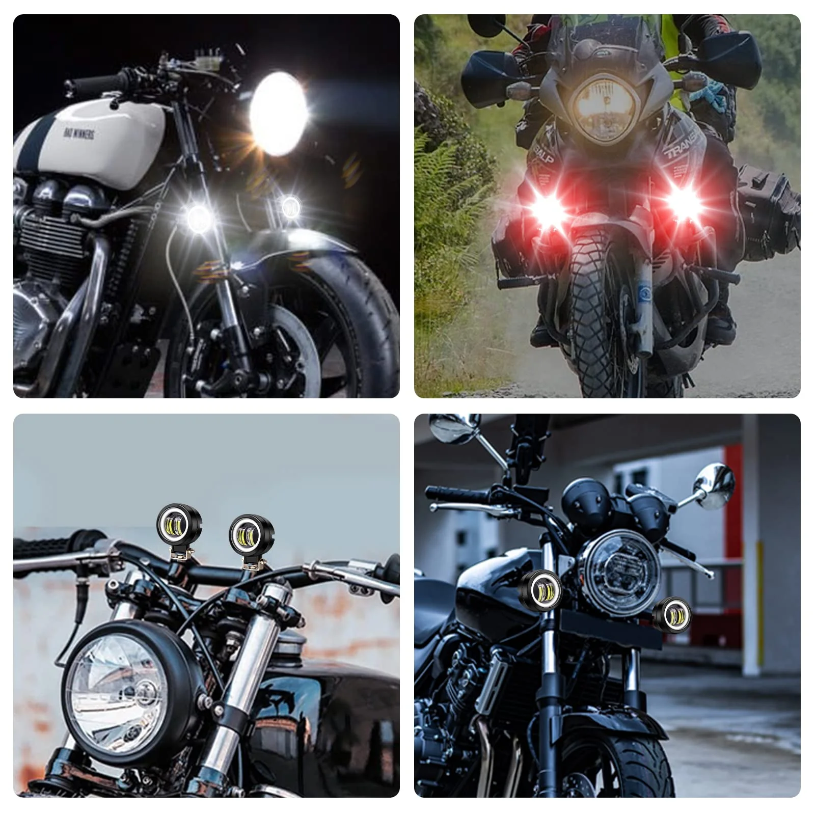 LED Motorcycle Driving Lights, 20W Round LED Daytime Running Light 3-Inch Motorcycle Additional Lights 12V/24V Fog Lamps for 4x4 ATV Tractor Offroad Motorbike, Red (Include Switch) - Image 7