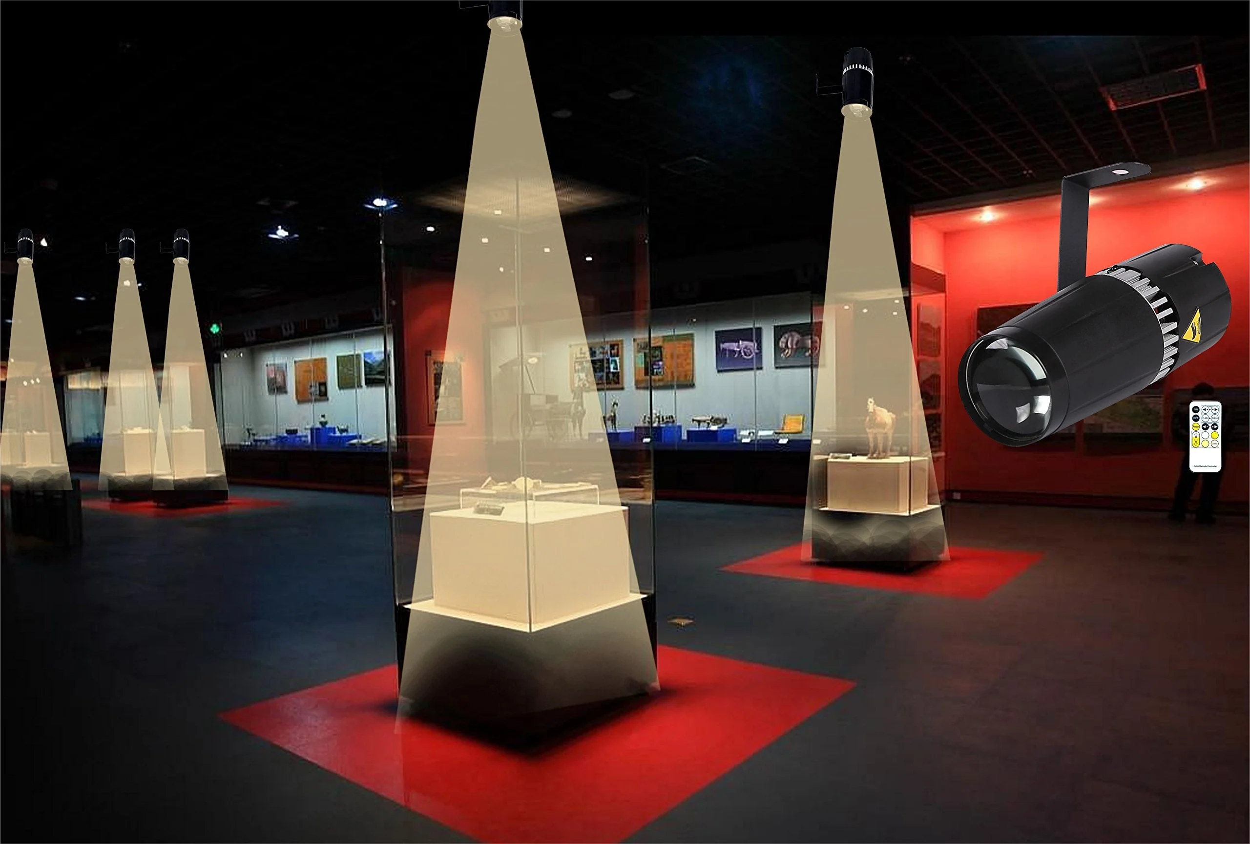 LED pinspot Stage Light,SENLAN 6W Double White/Cool White&Warm White pinspot by IR Controller - Image 3