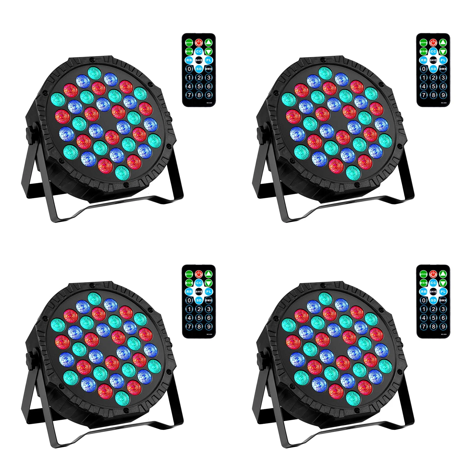 LED Stage DJ Par Lights: RGB 36 LED Uplights with Sound Activated Remote Control - Strobe Light for Parties Events Church Bar Wedding Dance Club DMX Lighting 1 Pack 1 PCS - Image 8