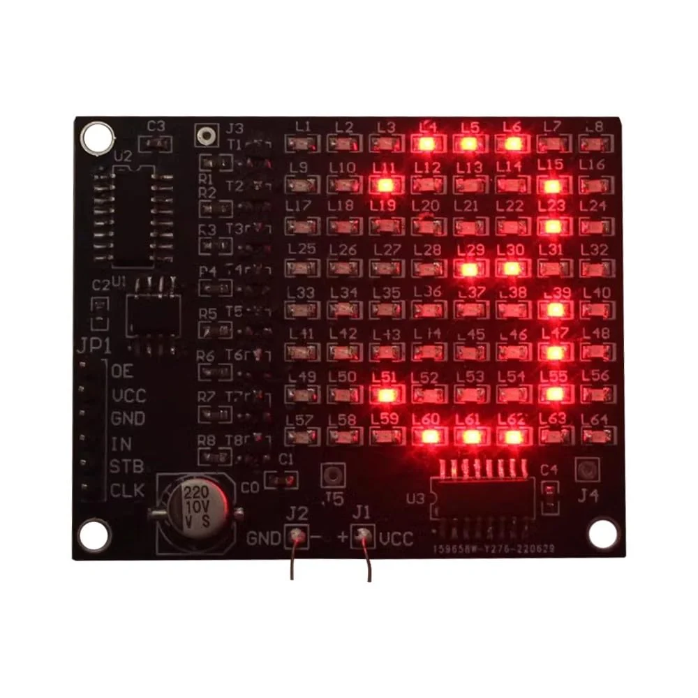 LED Welding Practice Board Kit, DX-TP16 64 SMD LED Patch Matrix Advertising Screen Soldering Practice Kit for Beginners - Image 7
