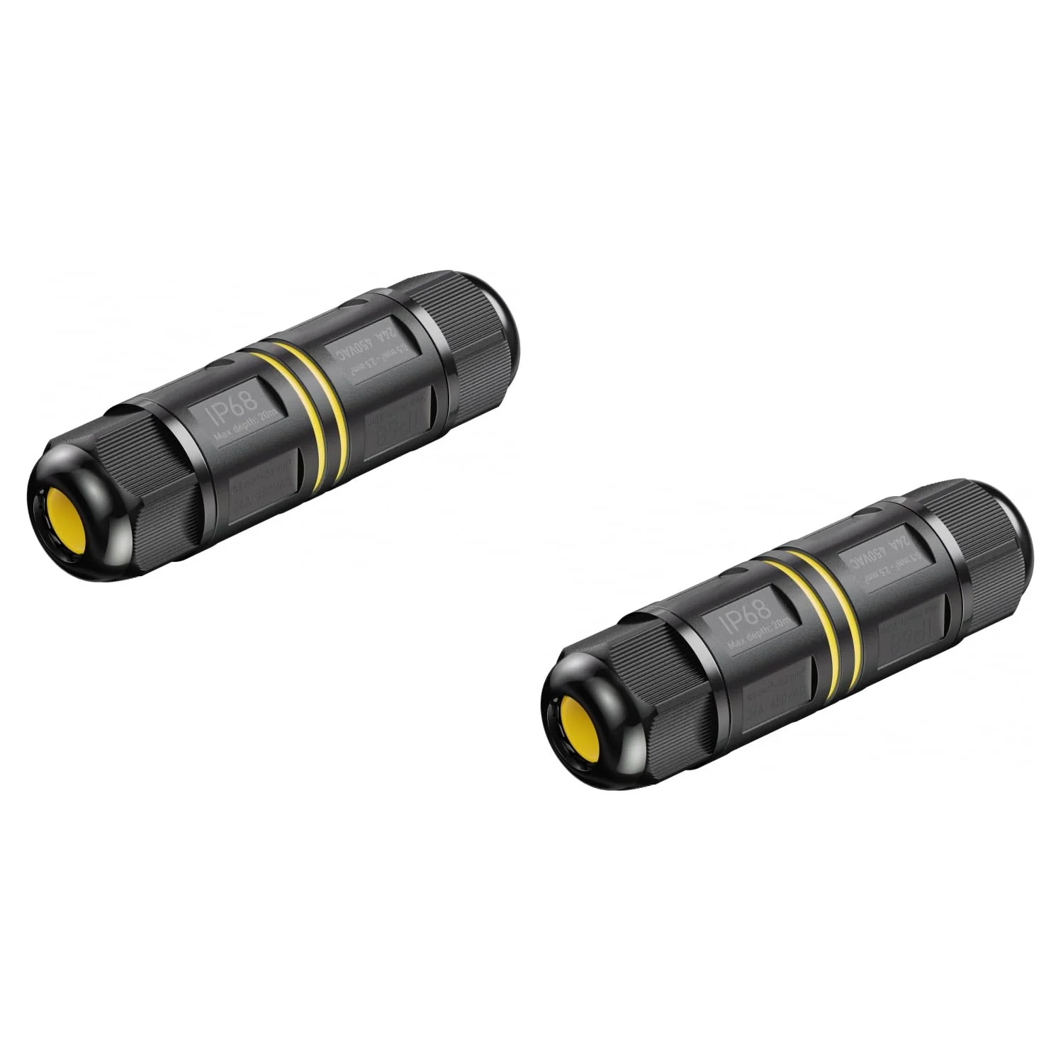 ledscom.de Pack of 2 Cable Connectors for Outdoor Use, IP68, Sleeve for 5-12 mm Cable Diameter 2 Stück (1er Pack)