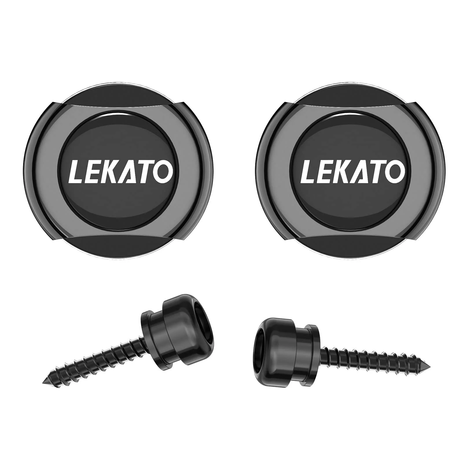 LEKATO Bass Guitar Strap Locks for for Electric Guitar & Bass Strap Locks Security Quick Release Strap Guitar Strap Locks Set Retainer System for Electric Acoustic Guitar, Bass, Ukulele Strap (Black) Black - Image 8