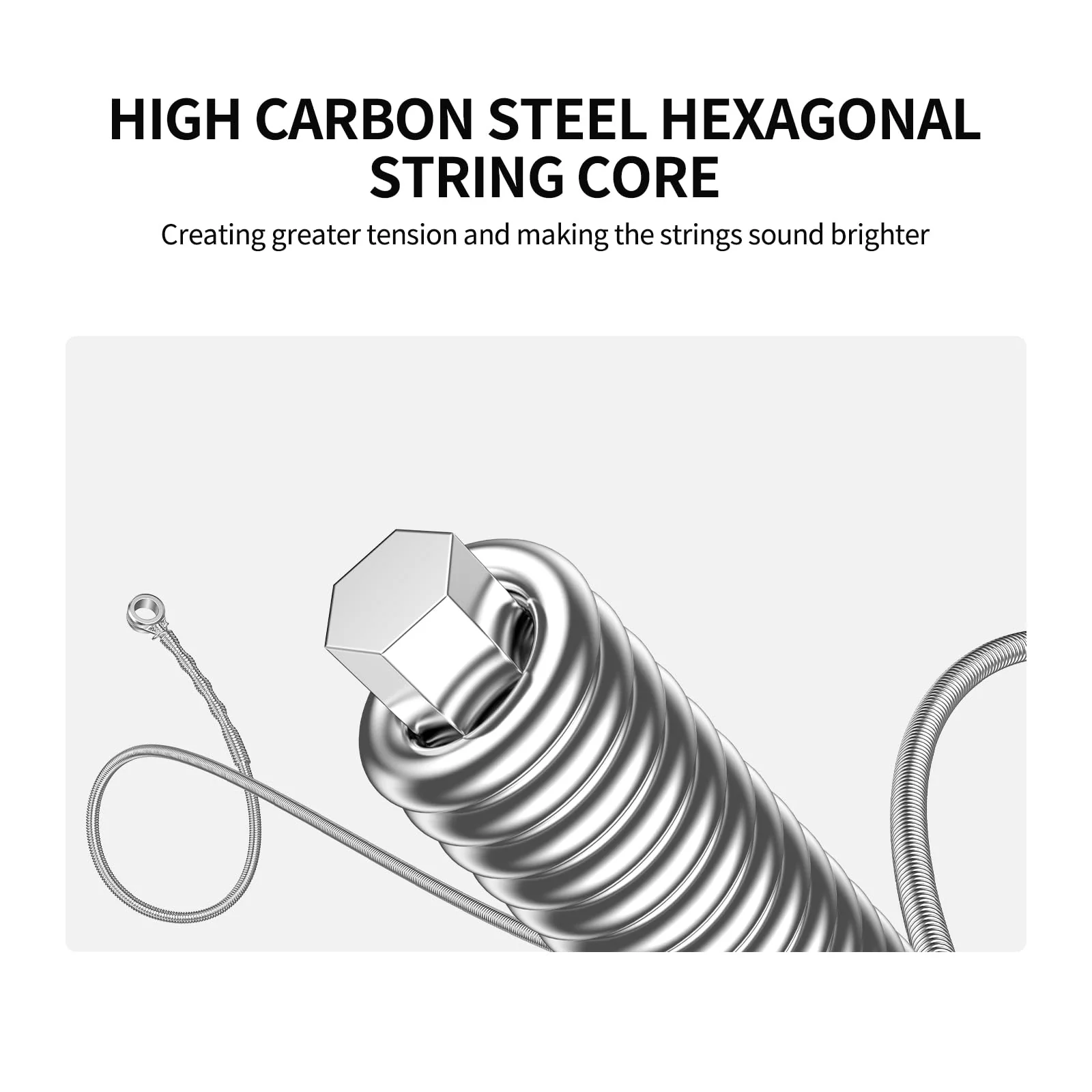 LEKATO Electric Guitar Strings Nickel Plated Steel Coated Electric Guitar Strings with Ball End 10 Set of 6 Hex Steel String(10-46) Electric Guirar(10-46) 10 Pack - Image 2