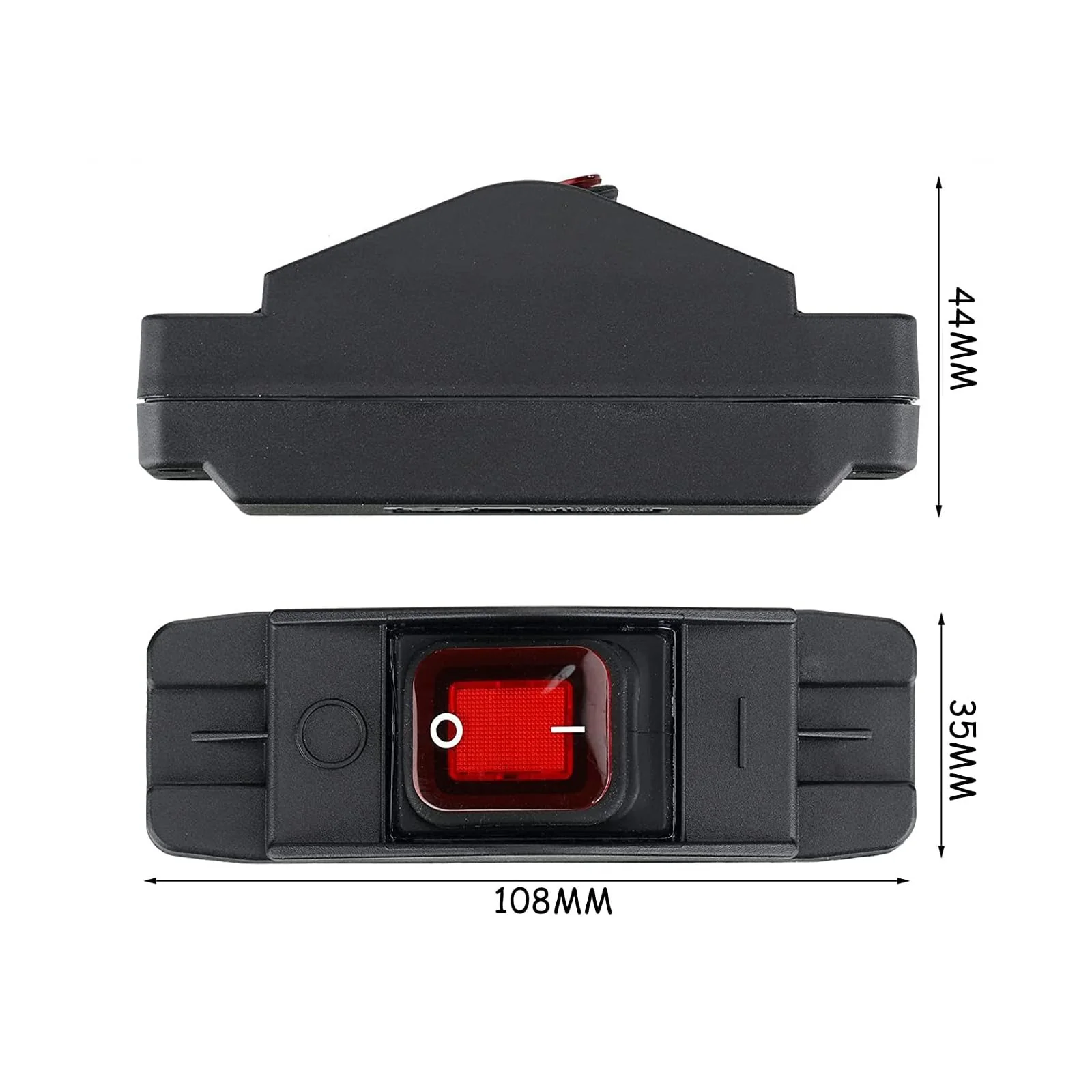 Leloco IP66 Garden Switch Waterproof Cable Switch, 16A 250V Waterproof Switch for Outdoor Use Switch Cable Switch Cord Switch Outdoor Use Waterproof Switch red - Image 2