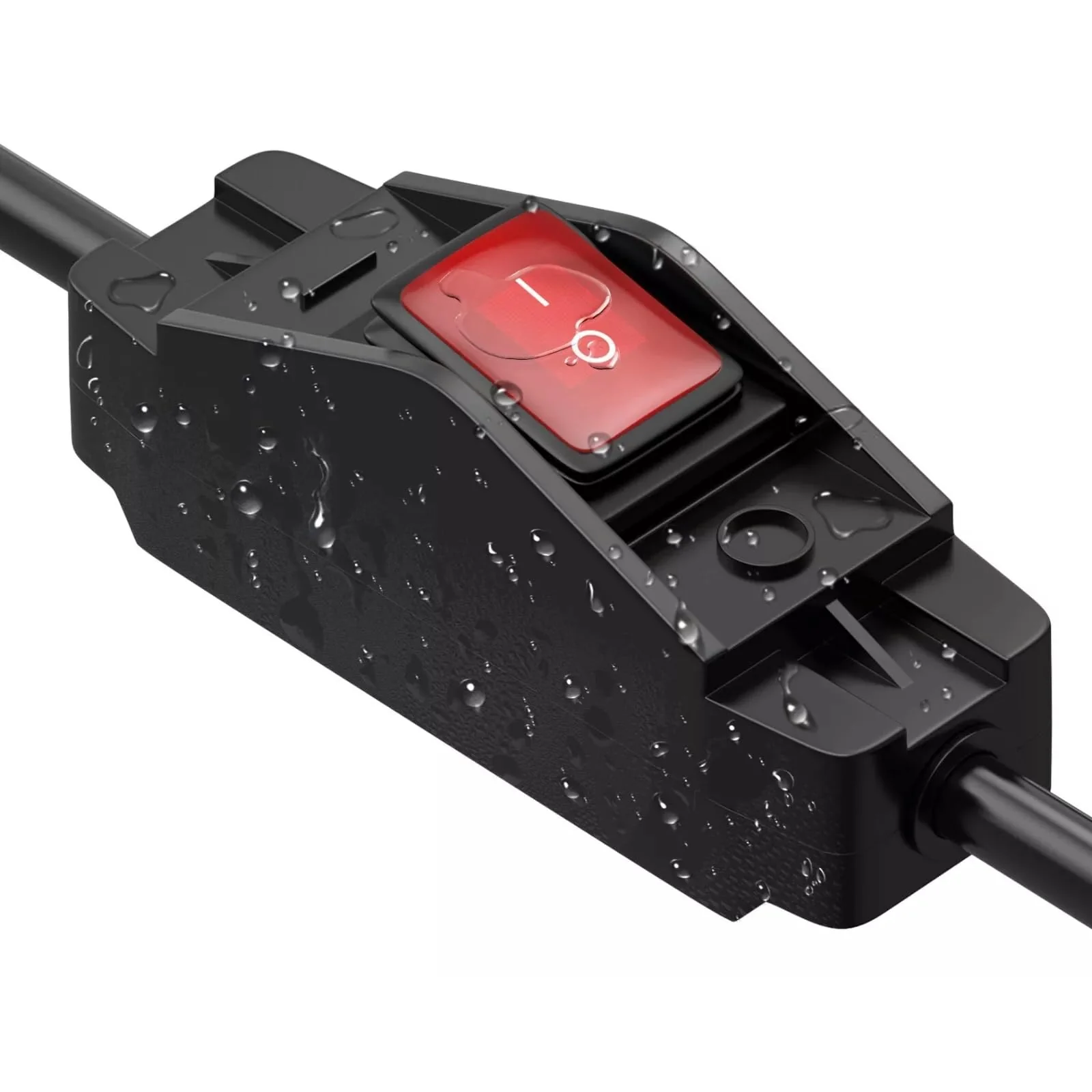 Leloco IP66 Garden Switch Waterproof Cable Switch, 16A 250V Waterproof Switch for Outdoor Use Switch Cable Switch Cord Switch Outdoor Use Waterproof Switch red - Image 3