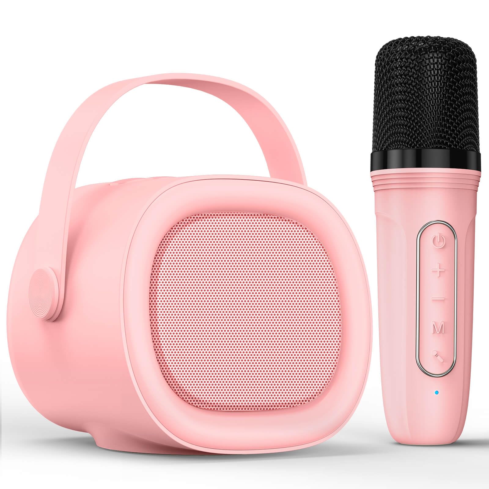 LENRUE Karaoke Machine for Kids with Wireless Microphone, 4 Magic Voices, Karaoke Toys for Girls Boys, Best Birthday Gifts for Kids 4, 5, 6, 7, 8, 9, 10, 11, 12+(M65 Pink 1 Mic) M65 Pink 1 Mic