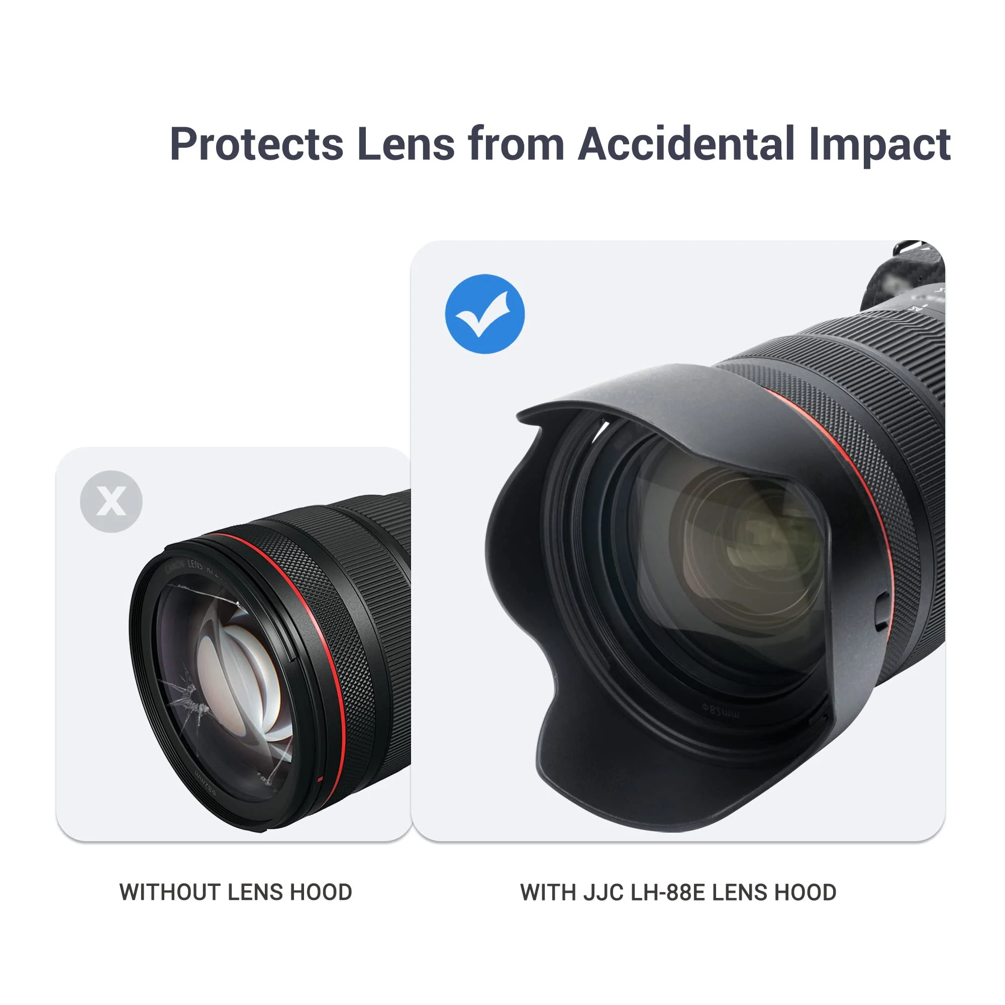 Lens Hood for Canon RF 24-70mm f2.8L is USM Lens & Canon RF 24-105mm f2.8 L is USM Z Lens Replaces Canon EW-88E with Reversible Design, Compatible with 82mm Filter and Snap-on Lens Cap Replace EW-88E for RF 24-70mm Lens - Image 6