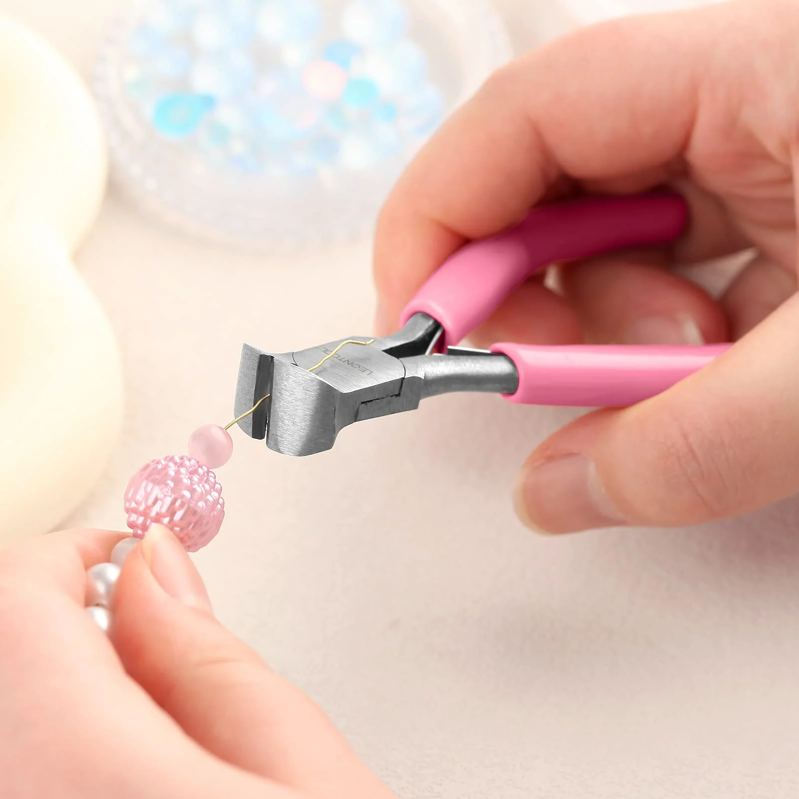 LEONTOOL 4" End Cutting Pliers End Cutter End Scissors Mini Jewelry Pliers Wire Cutter for Jewelry Making End Pliers Nail Puller Jewelry Making Accessories - Image 3