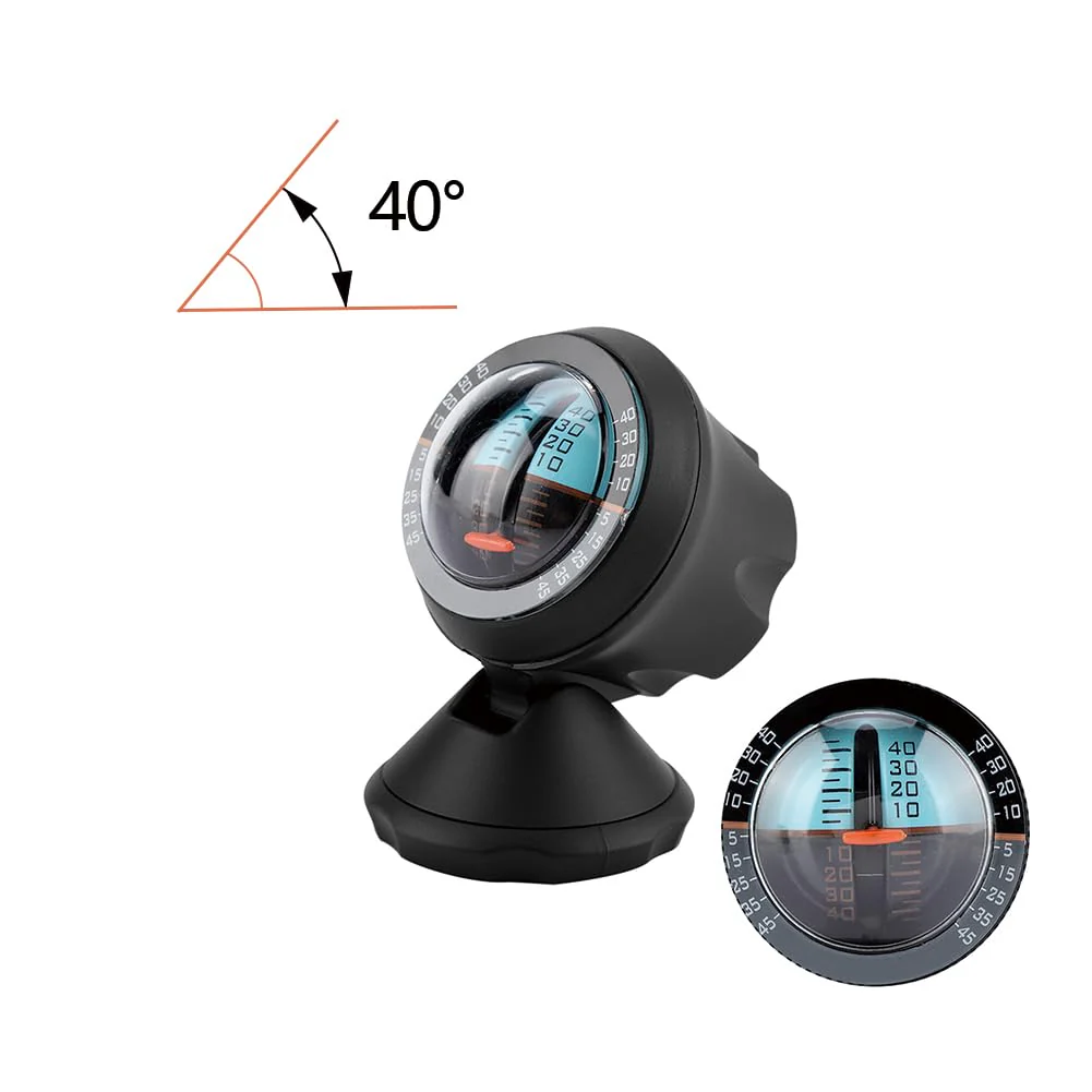 Leopacat Car Inclinometer Level, 360 Degree Rotating Compass Automotive Slope Indicator Meter Levels Tilt Gauge Balancer High Sensitivity Measure Road Safety Outdoor Instrument with Adhesive - Image 4