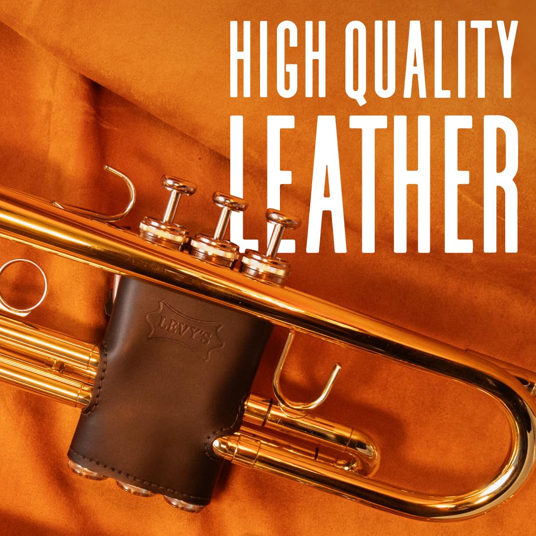 Levy's Leathers Vegan Leather Valve Guard for Trumpet; Brown (LVG1-VGNDBR) Dark Brown - Image 4