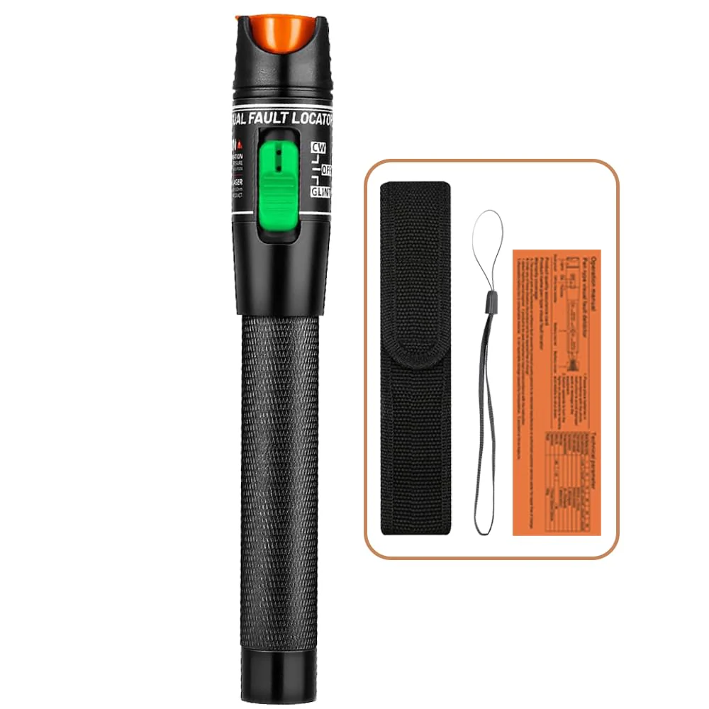 LIAYTRSS Visual Fault Finder 30mW 30km FTTH Fiber Optic Tester Fiber Optic Pen with 2.5mm Standard Interface for Fiber Interface SC/FC/ST (Pack of 1) 1PCS
