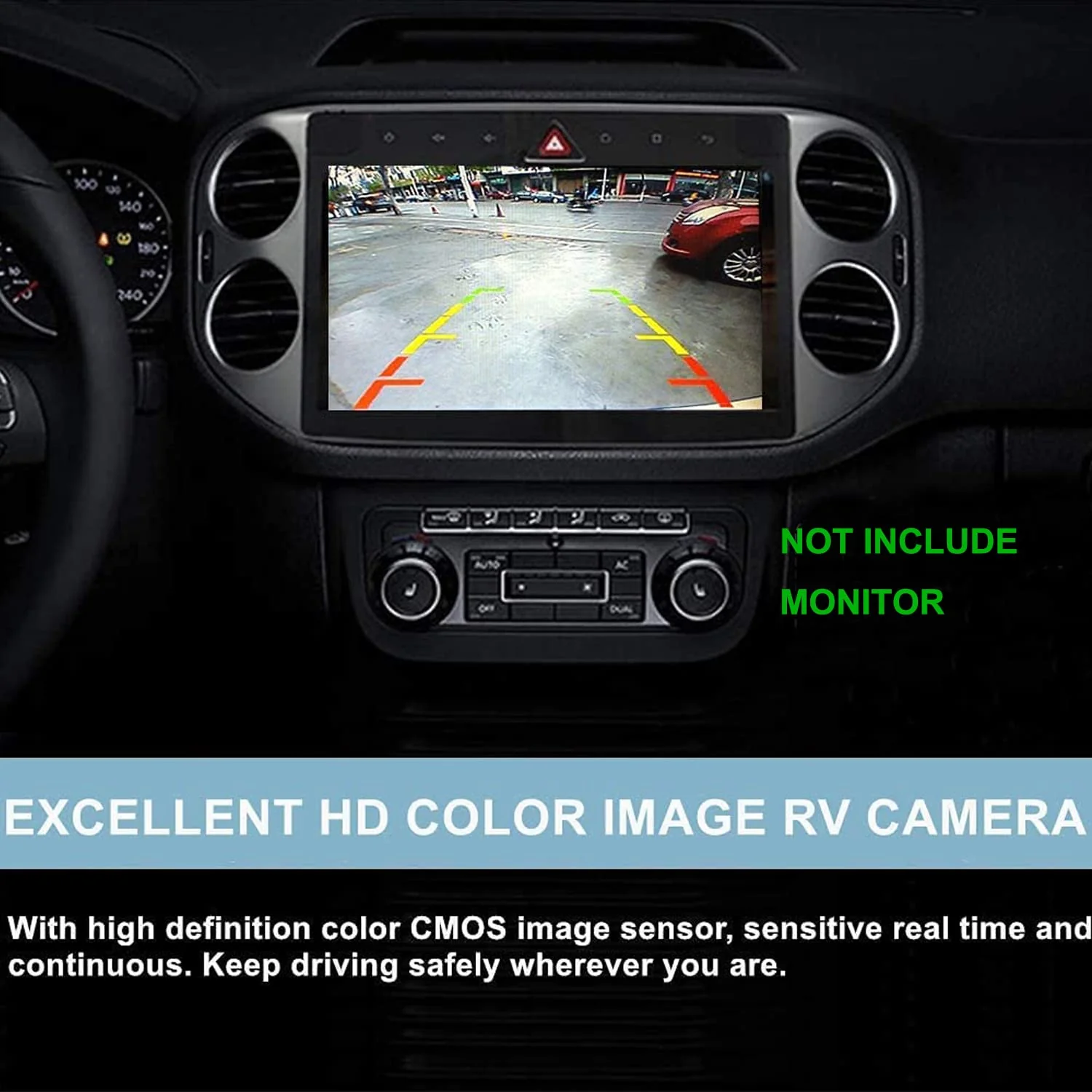 License Plate Frame Backup Camera Night Vision Car Rear View Camera with 8 Bright LEDs 170° Viewing Angle Waterproof Backup Camera Vehicle Universal Reversing Assist Security - Image 5