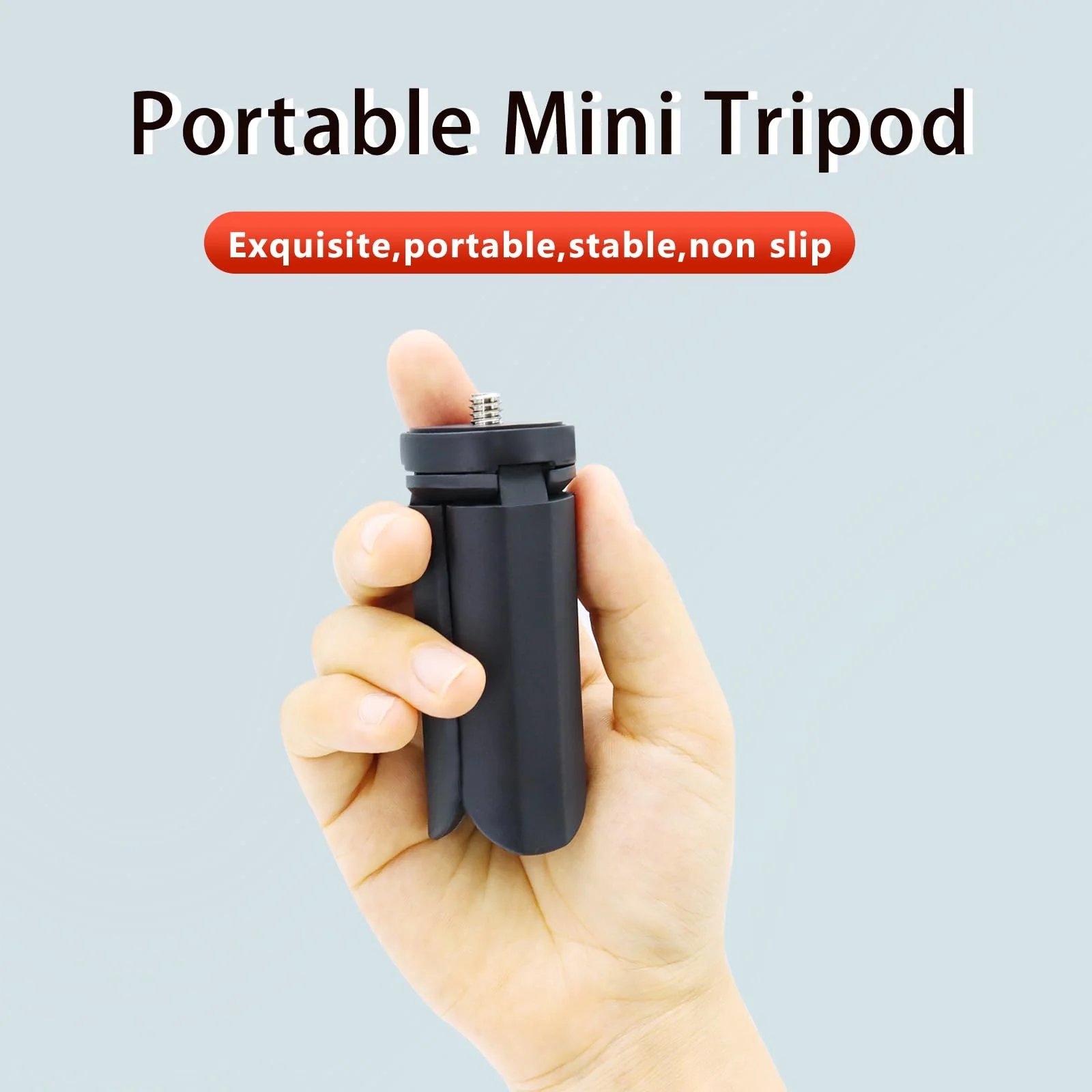 LICHIFIT Portable Mini Tripod for DJI Osmo Pocket 3 Camera Foldable Desktop Stand Bracket Support Handheld Mount Holder Extension Handle with 1/4" Screw Interface - Image 4