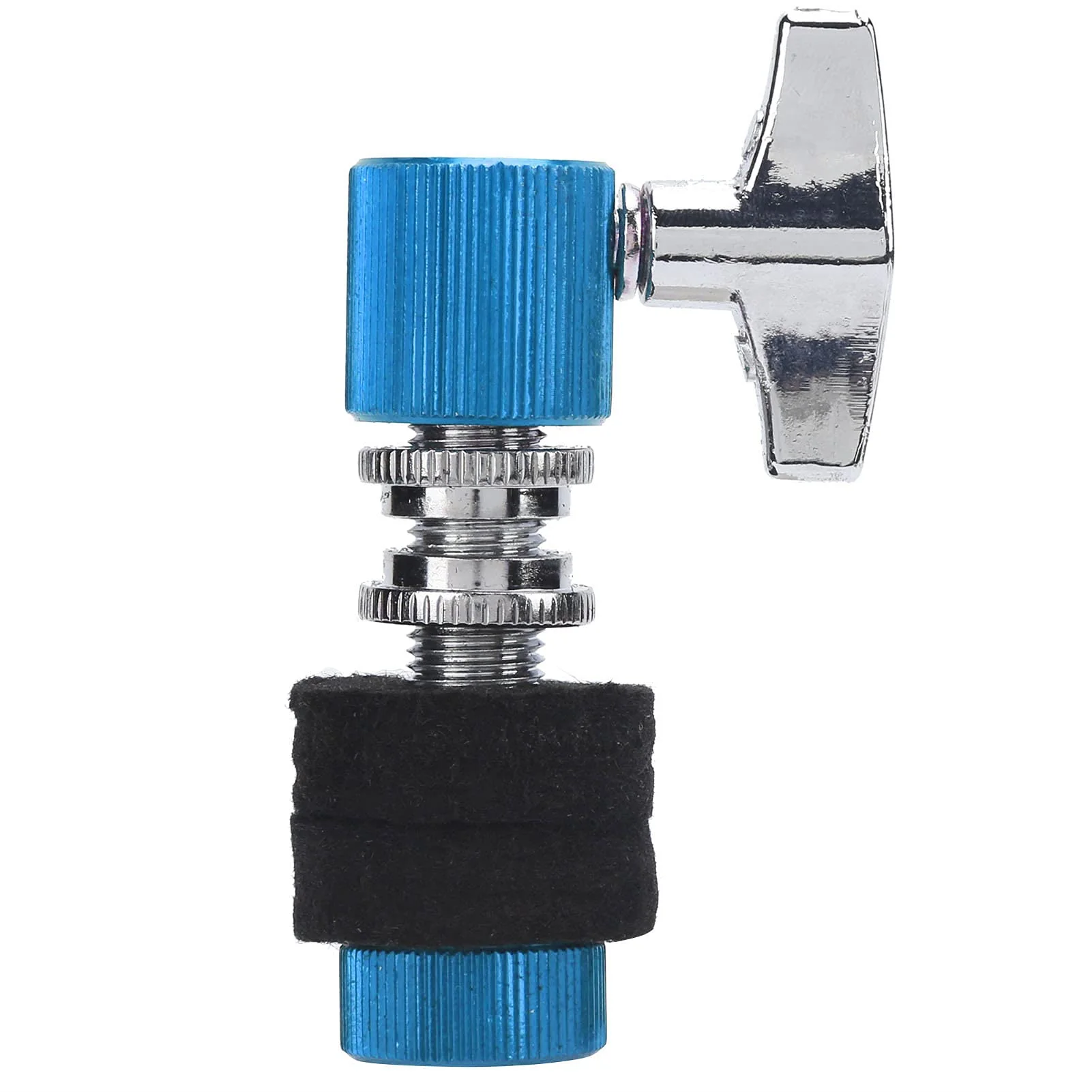 LiebeWH Hi‑Hat Clutch, Aluminum Alloy Jazz Drum Cymbal Rack Holder Instrument Playing Accessories with Self Locking Knob(blue) blue