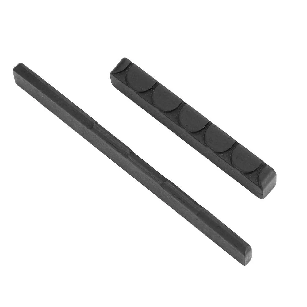 life Guitar Ebony Nut and Saddle, 1 Set 2 PCS Ebony Nut and Saddle for Classical Guitar Parts for Acoustic Guitar Nut - Image 5