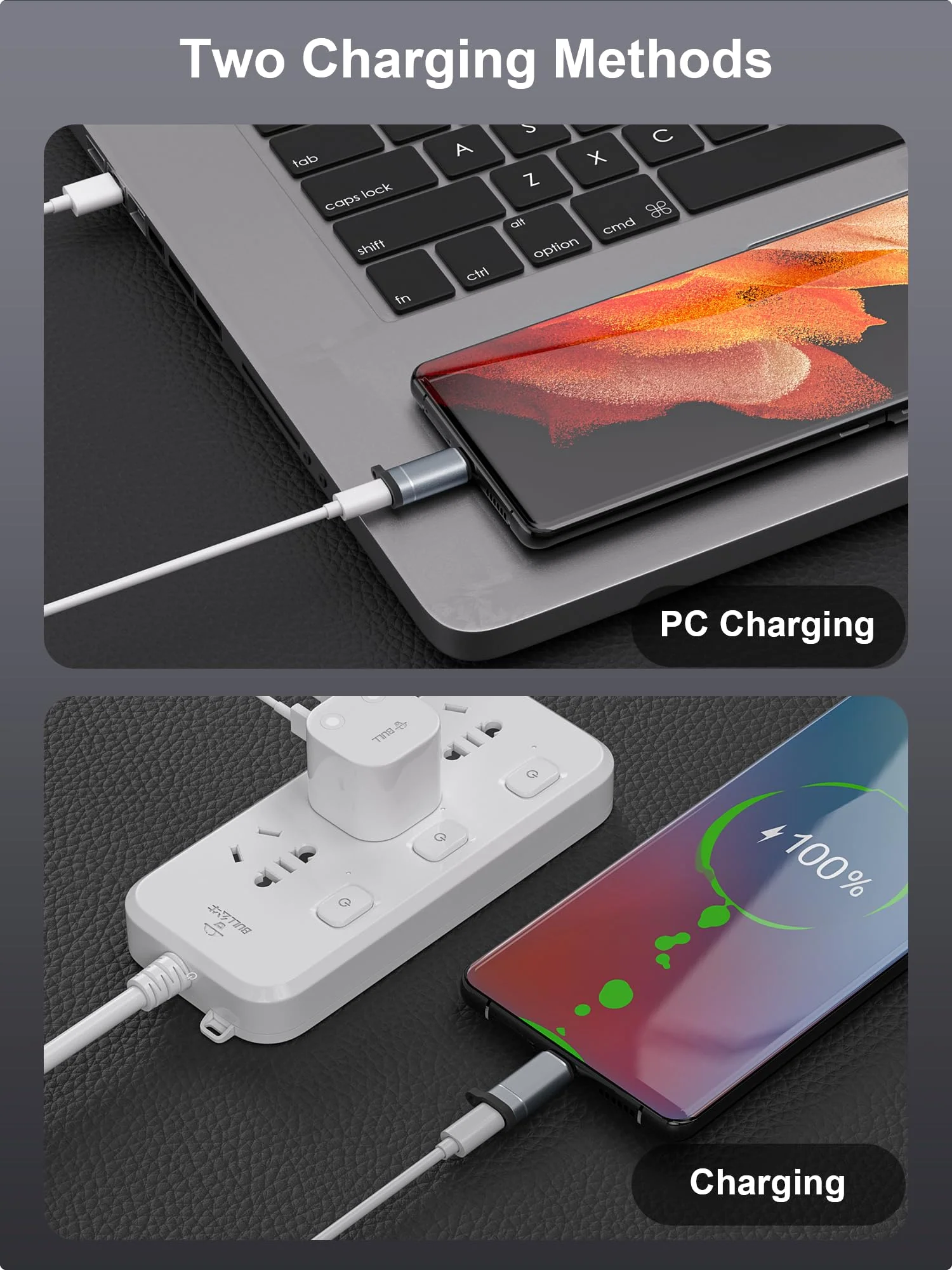 Lightning Female to USB C Male Adapter-27W Fast Charging Adapter - Lightning to USB C Adapter for iPhone 15 Series/16 Pro/16 Pro Max/Plus, iPad Air, Galaxy S23/Note 20, Pixel 8 9, 4 PCS, Grey 4 Pack - Image 5