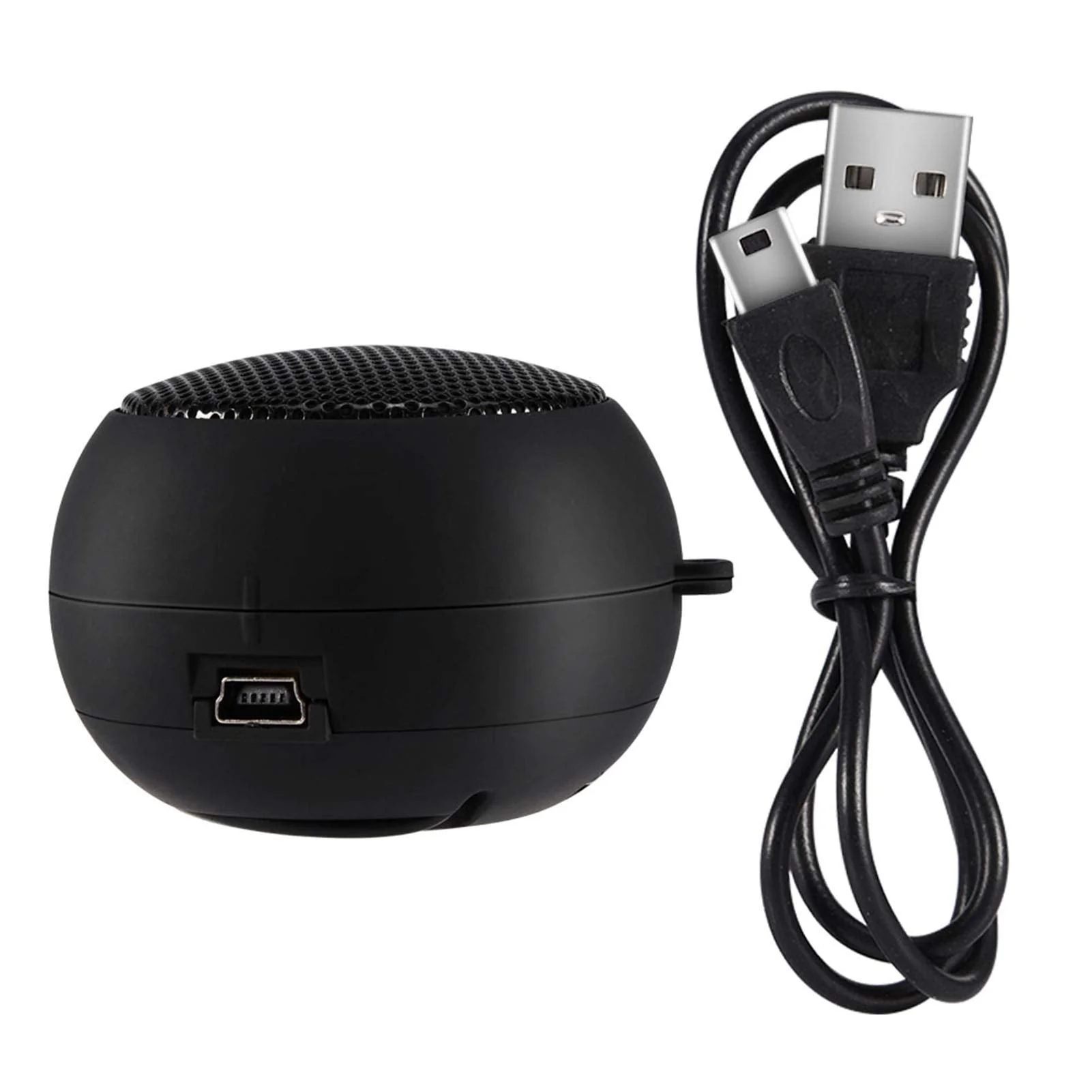 Lightweight Mini Portable Travel 3.5mm Speaker Built-in Battery for Mobile Phone MP3 PC (Black) black - Image 8