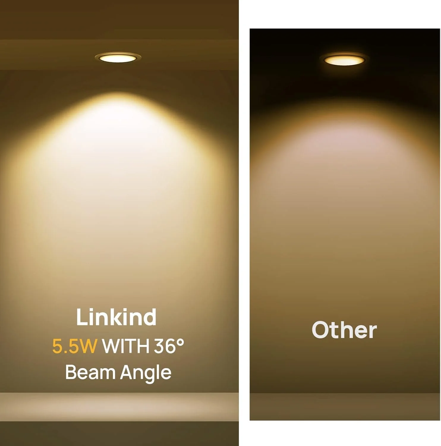 Linkind Dimmable GU5.3 LED Bulb 5.5 W, Equivalent to 50 Watt, 2700 K Warm White 12 Volt AC/DC MR16 LED Reflector GU5.3 Spotlight, 36° Beam Angle 465 Lm LED Light Bulb MR16 Bulb, Pack of 5 Warm White Dimmable - Image 9