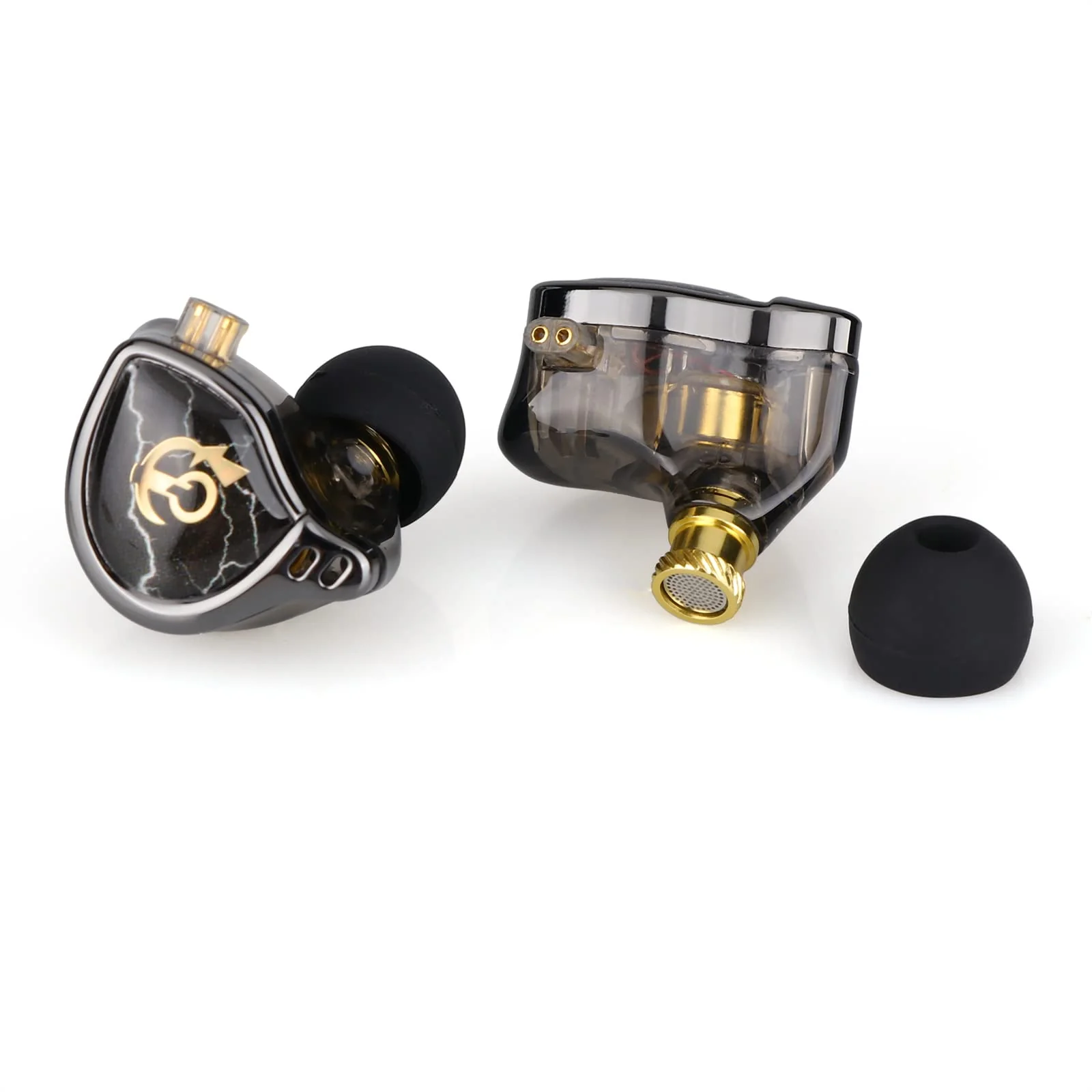 Linsoul QKZ x HBB 10mm Titanium-Coated Diaphragm HiFi in-ear Monitor Earphones with Semi-open Cavity, Detachable 2Pin Silver-plated Cable, Noise Canceling for Audiophile (Black, with Mic) Black - Image 4
