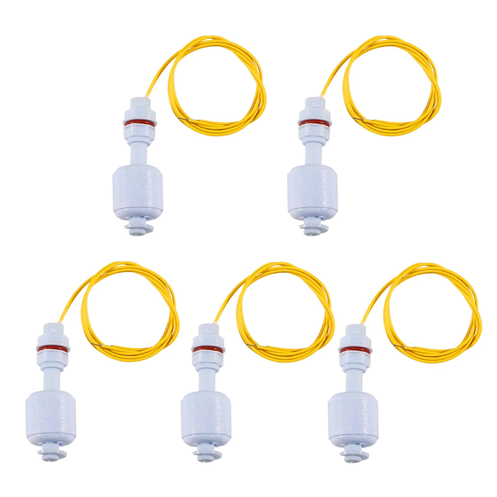 Liquid Float Switch, Pack of 5 Water Tank Pool Liquid Level Sensor Controller, Water Level Sensor for Hydroponics Gardening Aquarium Pool Tank Equipment