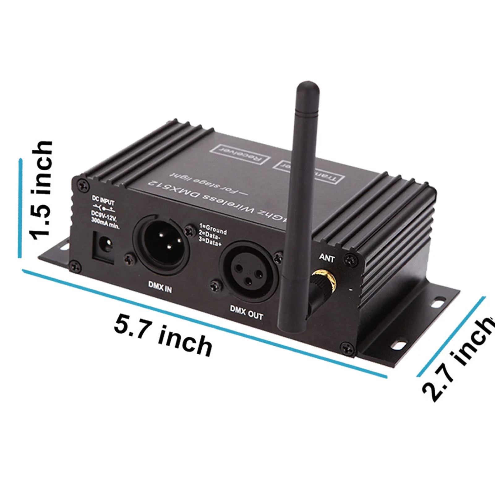 Lixada DMX 512 Controller 2.4G Wireless Transmitter Receiver LCD Display Power Adjustable Repeater Lighting Dimmer Controller for Disco DJ Party Light - Image 5