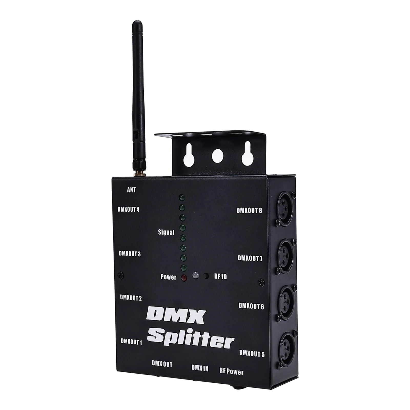 Lixada DMX512 Wireless Lighting Signal Amplifier XLR DMX Splitter Distributor Signal Decoder 8-channel Signal Output for KTV Lighting Bar Lighting Wedding Lighting
