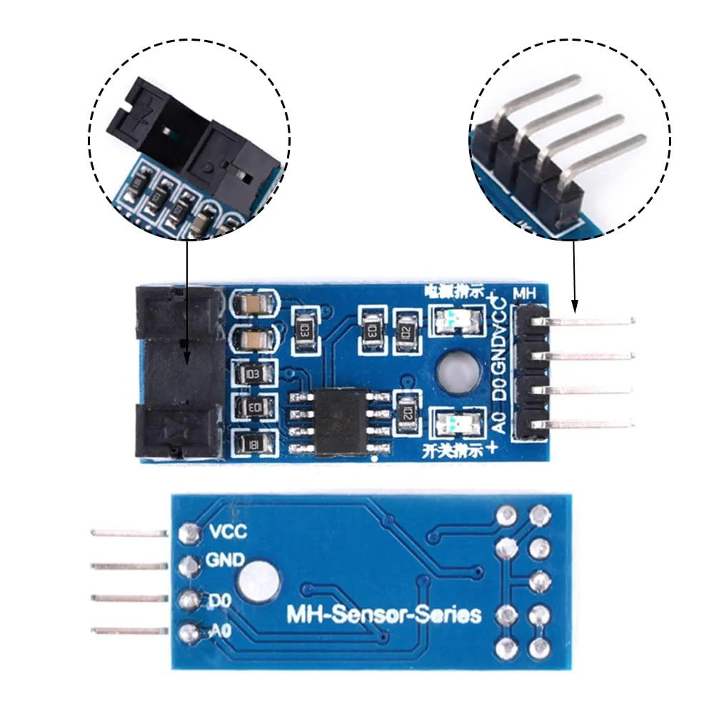 LM393 Speed Measuring Module, Slot Type IR Optocoupler Measuring Comparator 3.3V-5V with Cable, for MCUArduino, Pack of 10 - Image 3