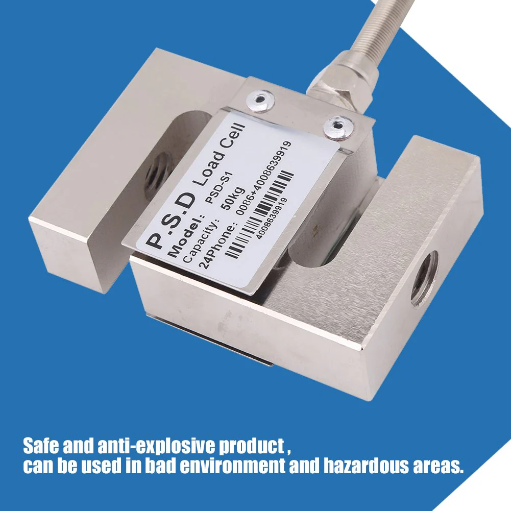 Load Cell Sensor Weighing Sensor Portable Weight Sensor Scale Sensor Weighing S Bar Precision 50/100/300/2000 kg for Container Weight High Pressure Weighing Technology (50 kg) 50kg - Image 7