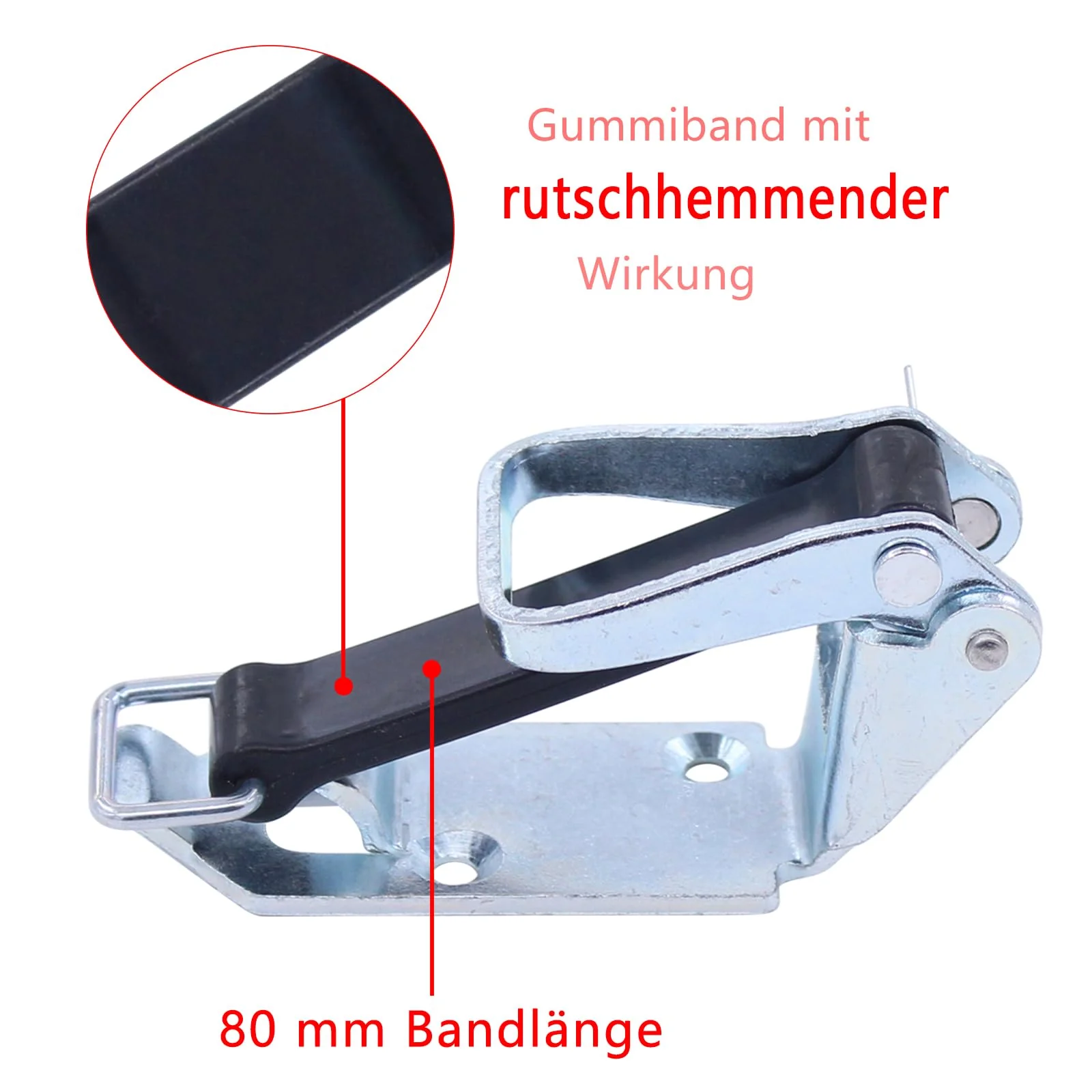 Locking bearing with elastic band, handle holder, shovel holder, axe holder, spade holder, broom holder, tension lock, device holder, tool holder, rubber tensioner for trailers, trucks, construction - Image 7