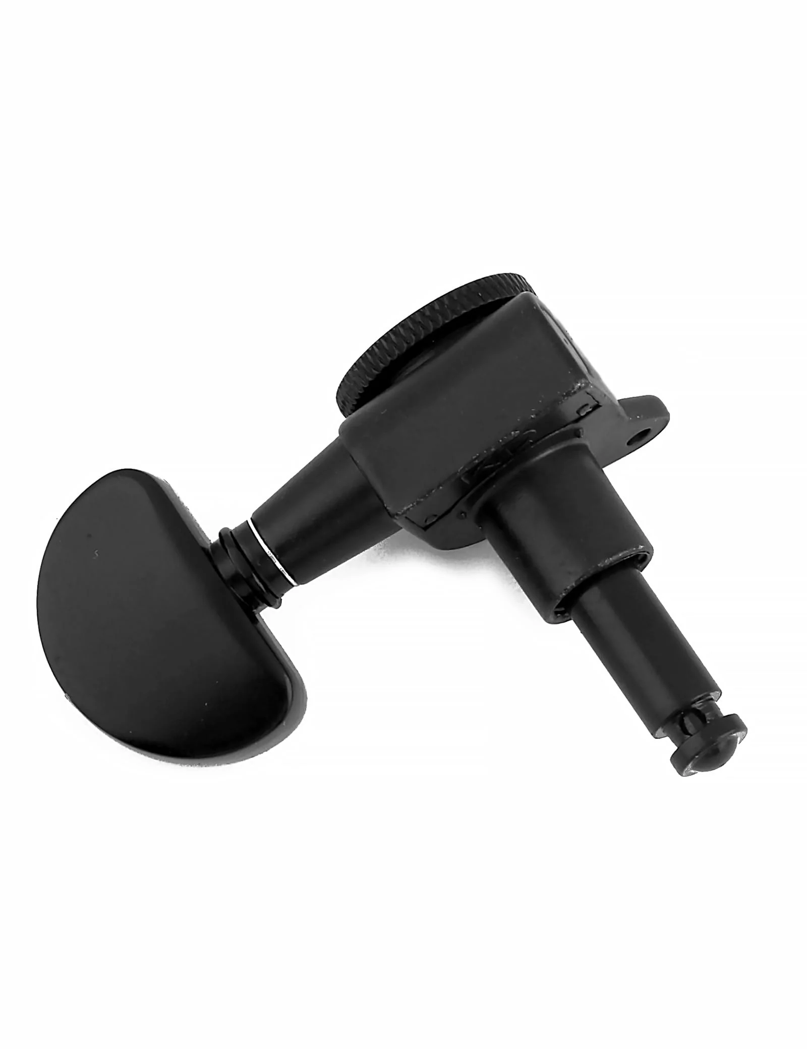 Locking Guitar String Tuning Pegs Sealed Machine Heads Tuners Tuning Keys 6 In Line for Right Handed Electric Guitar or Acoustic Guitar Half Round Head Black. - Image 7
