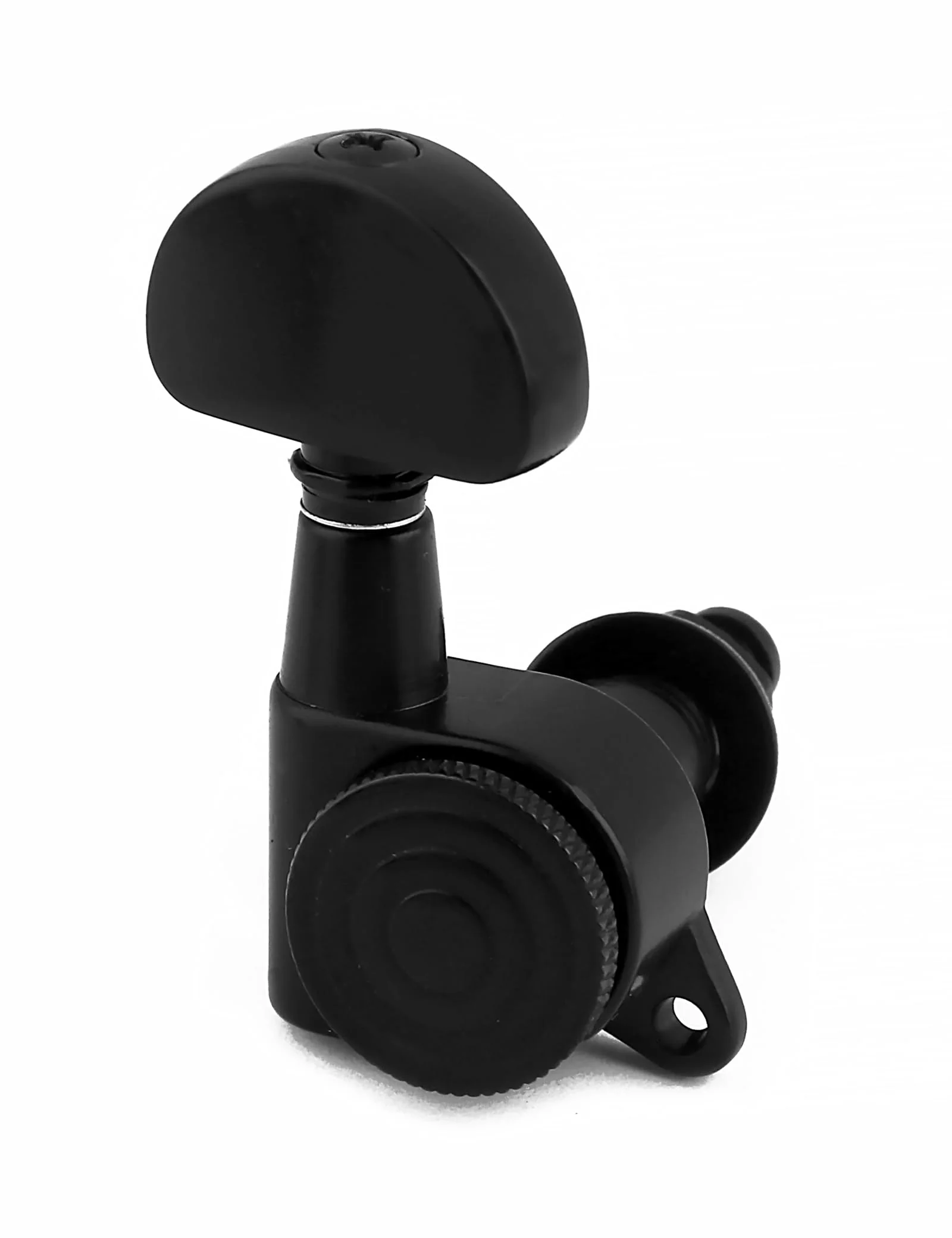 Locking Guitar String Tuning Pegs Sealed Machine Heads Tuners Tuning Keys 6 In Line for Right Handed Electric Guitar or Acoustic Guitar Half Round Head Black. - Image 9