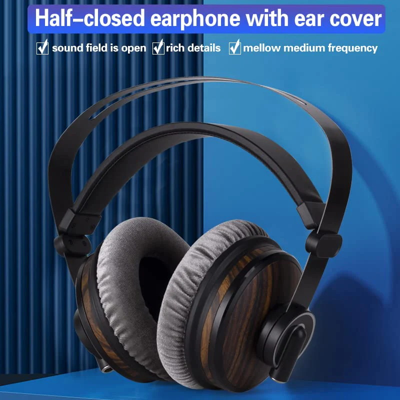 lotoraia HiFi Music Studio Monitor Headphones - 50mm Drivers Unit and 3.5mm/6.35mm Jack, Wired Over Ear Headphones for Music, DJ Mixing, Audiophile and AMP Computer Recording HF23 - Image 2
