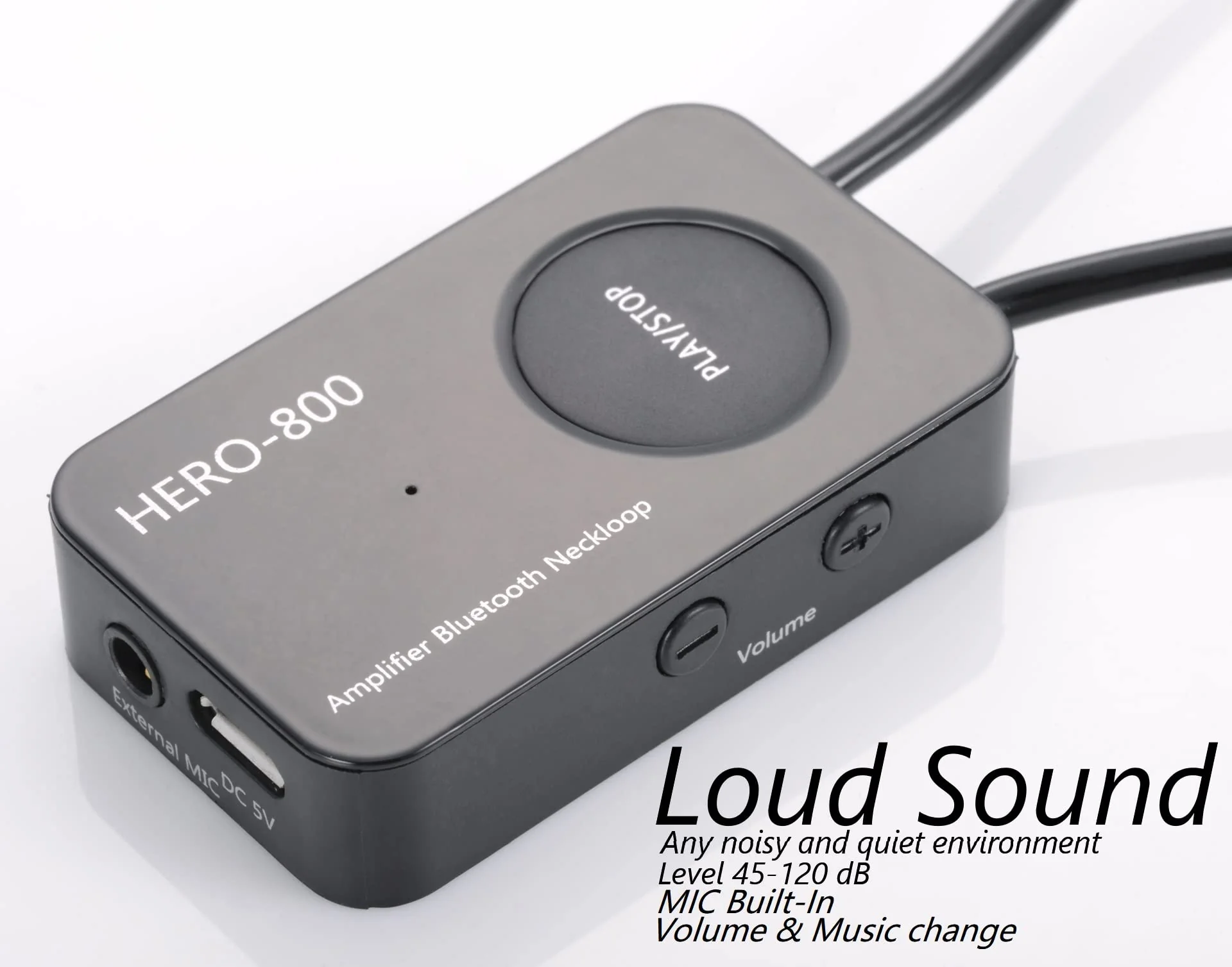 Loud Sound 45-100dB 35 inch Amplifier Bluetooth Neckloop Aids T-coil with CIC Spy Earpiece - Image 5