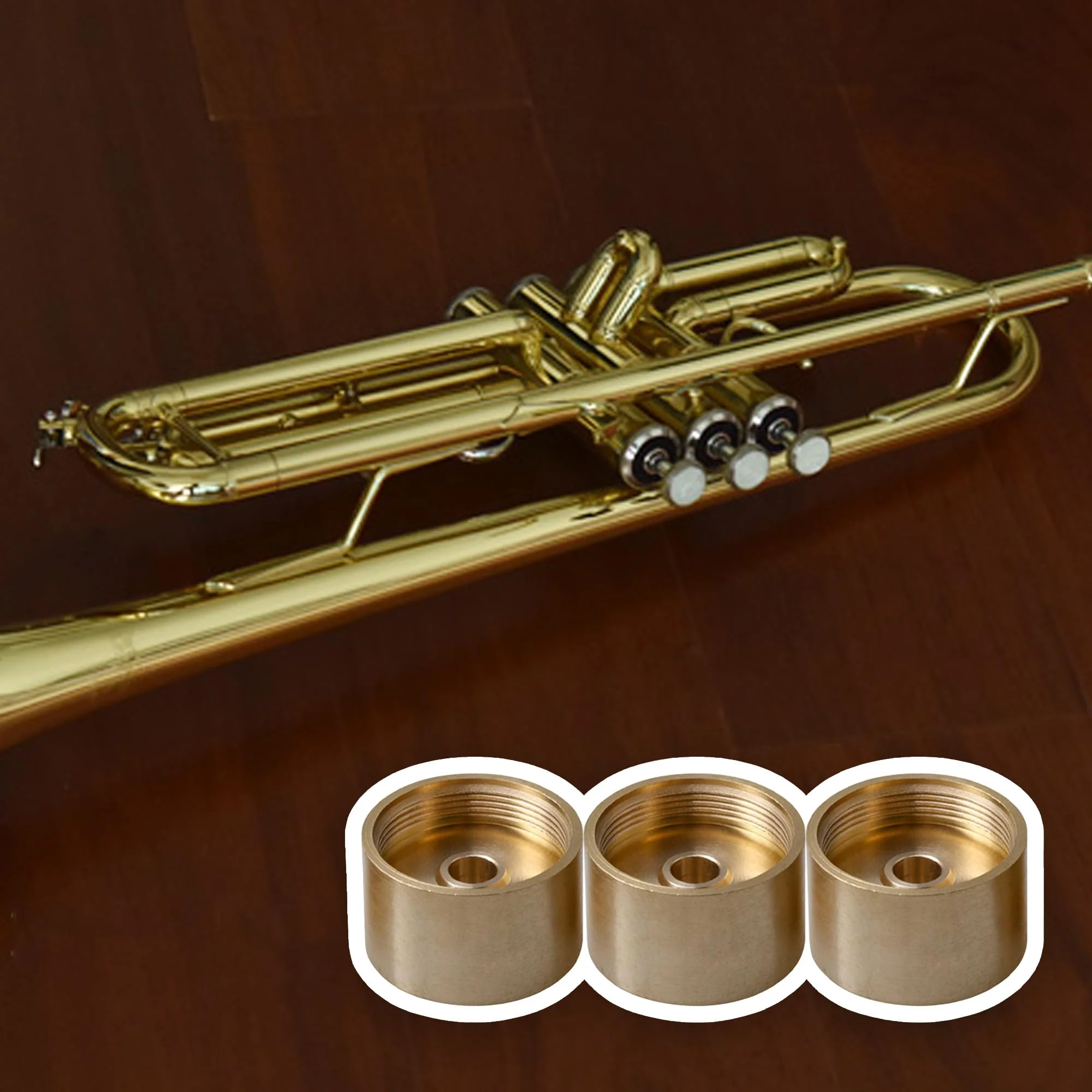 Lovermusic 3 PCS 2.2cm Dia Copper Trumpet Repair Part Trumpet Heavy Bottom Valve Caps - Image 2