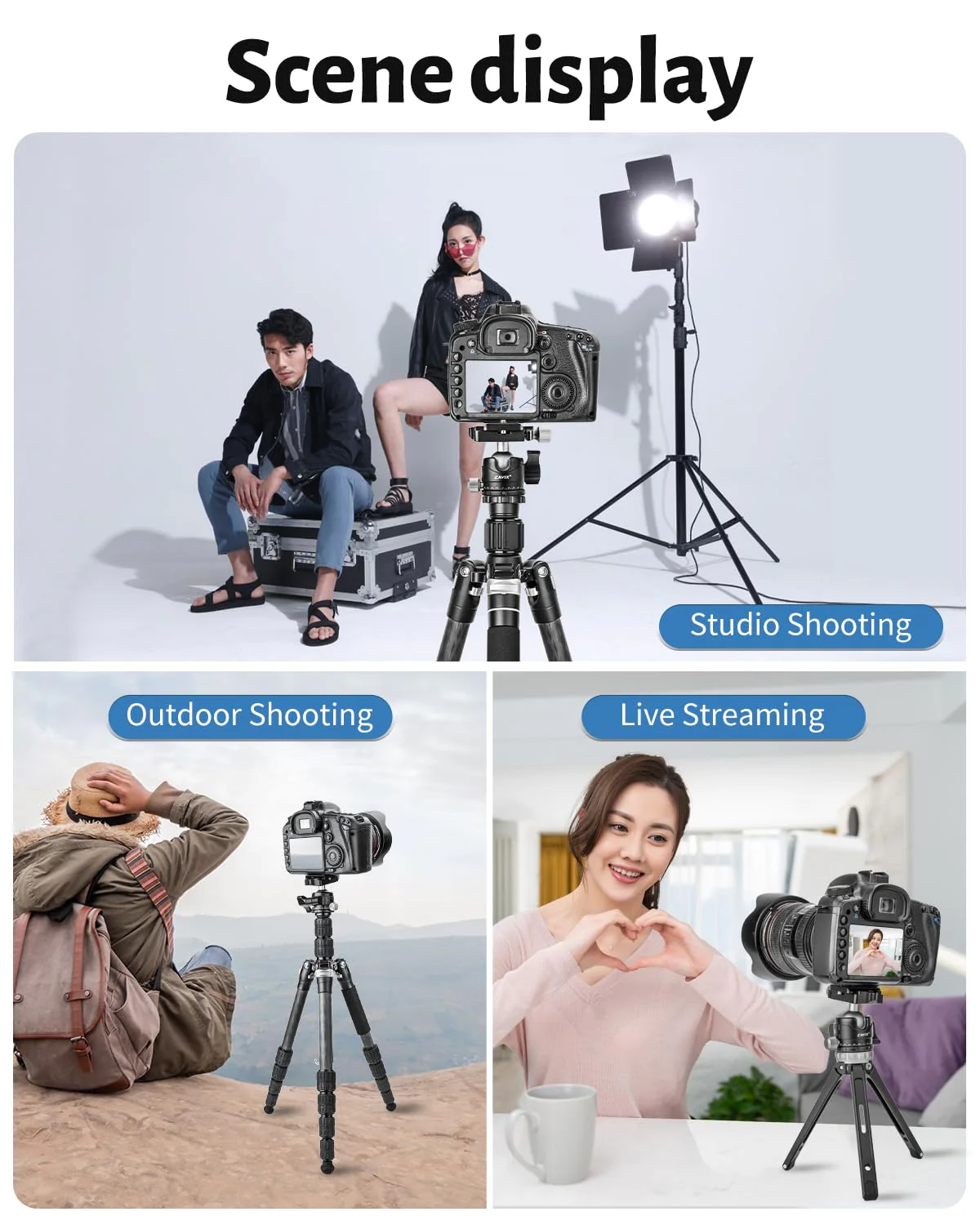 Low Profile Ball Head, CAVIX H-29S Camera Tripod Head Metal Ball Head with Arca Swiss Quick Release Plate Bubble Level Load Capacity 22 Lbs/10kg… Ball Dia. 29mm - Image 7